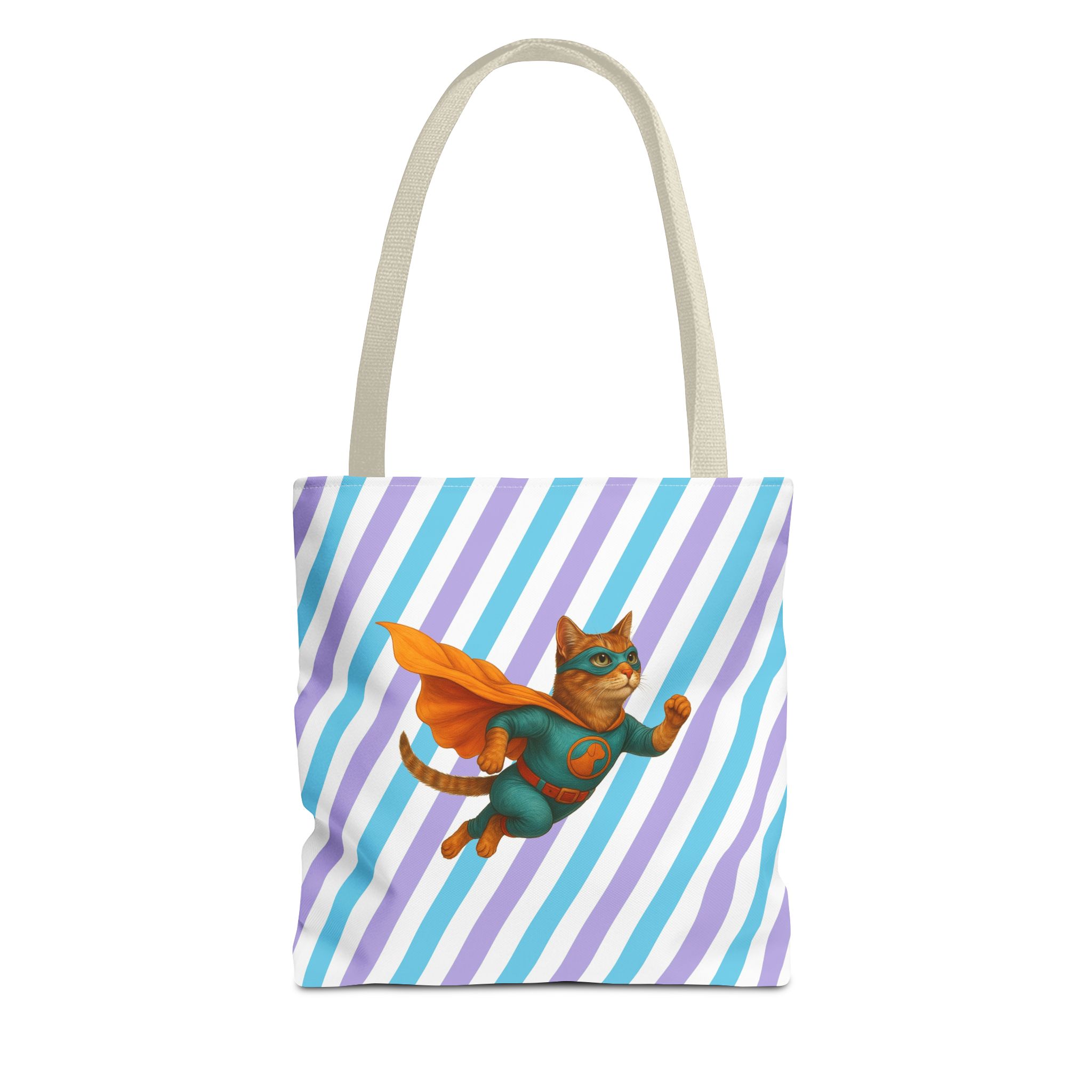 superhero tote bag cat canvas tote bag funny handbag fantasy purse kitten lover cool cat shoulder bag – Image 19