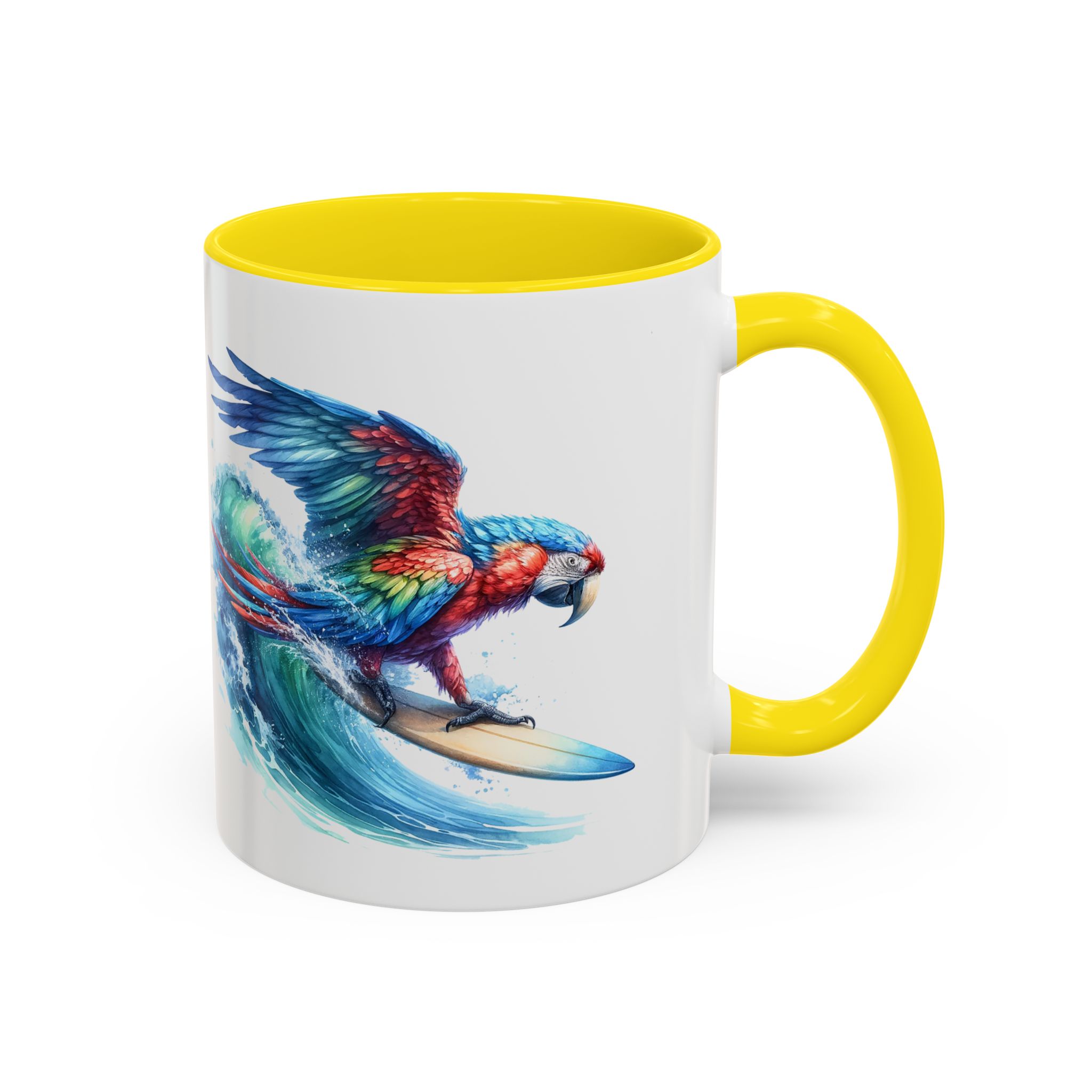 Coffee mug surf gift for her Parrot surf lover tea cup boho Mug office unique accessory nature design – Image 25