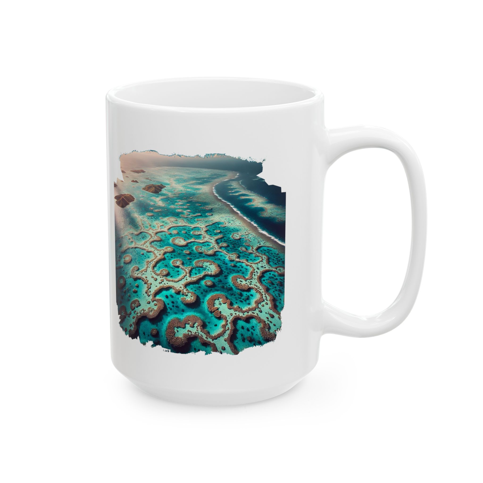 Cool mug Landscape Great Barrier reef office mug nature australia gift coffee cup tea accessory – Image 4