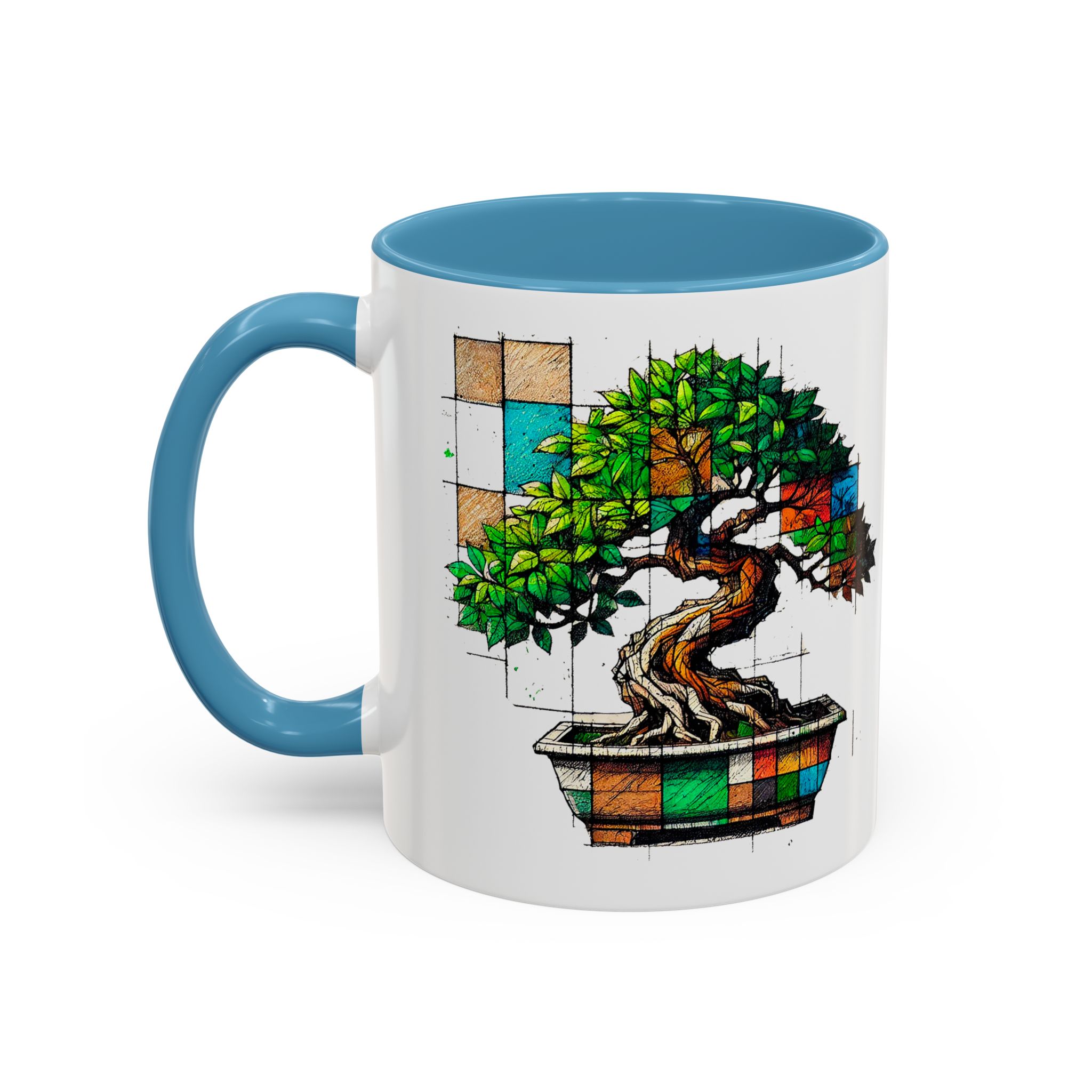Bonsai mug zen nature style with original graphic pattern and cozy touch - Imagen 34