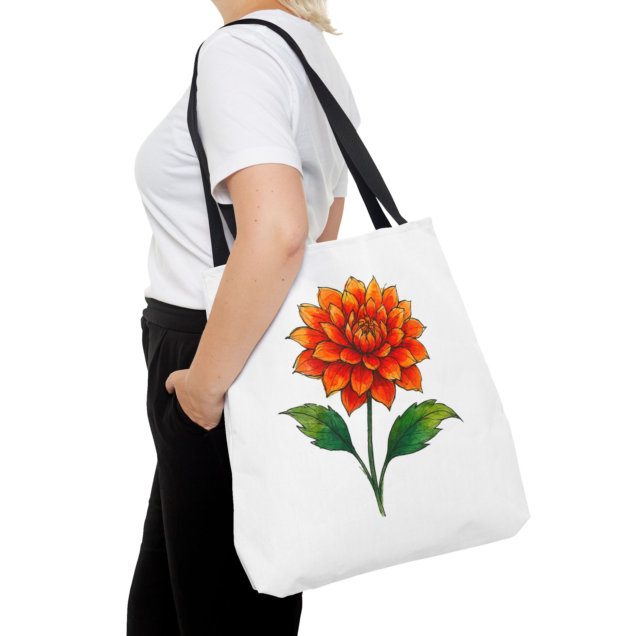 Wildflower canvas tote bag vintage cute tote bag nature shoulder bag Floral cute tote bag nature print shoulder bag flower lover – Image 6