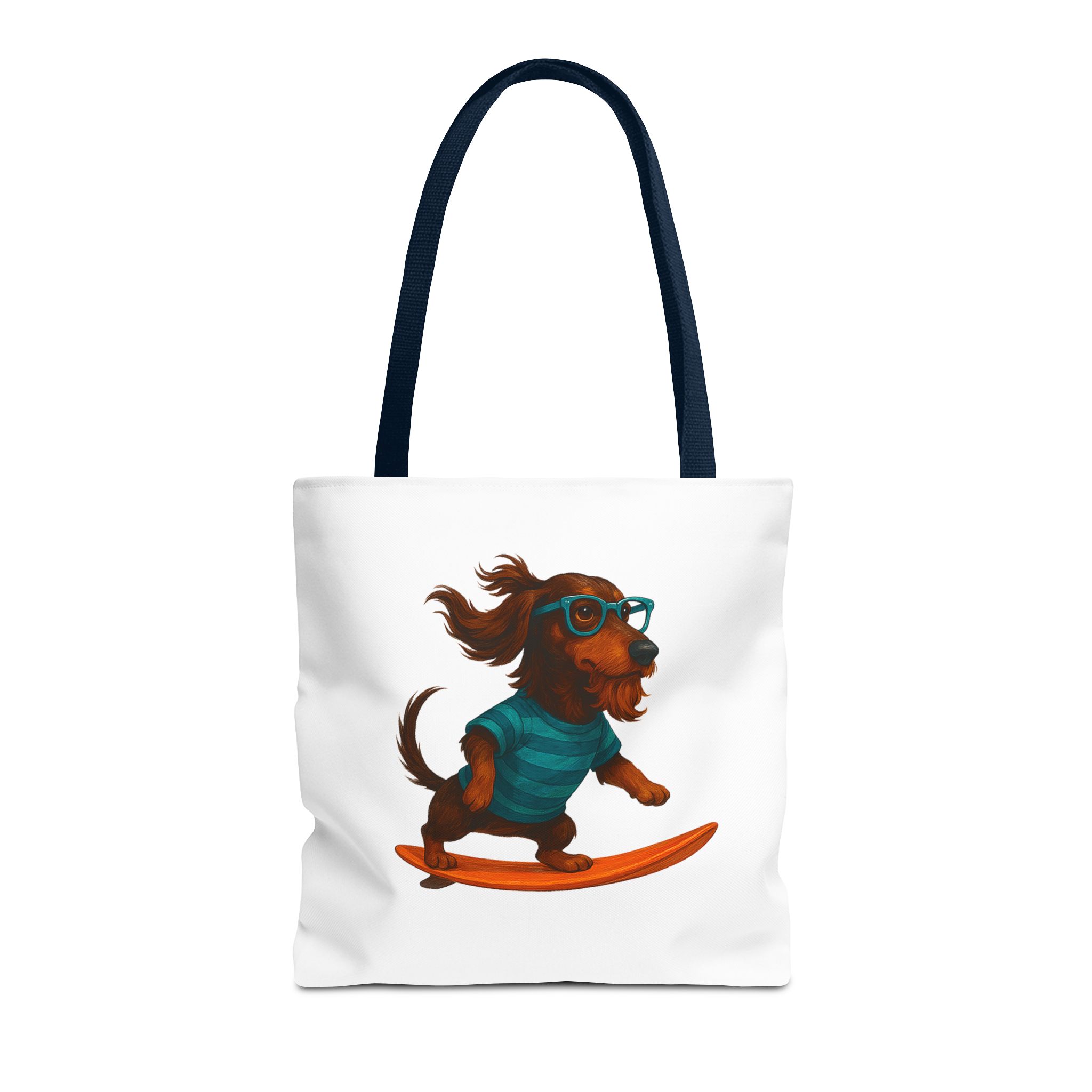 Cool canvas tote bag Dog Surfer tote bag dachshund lover gift shoulder bag surf handbag – Image 27