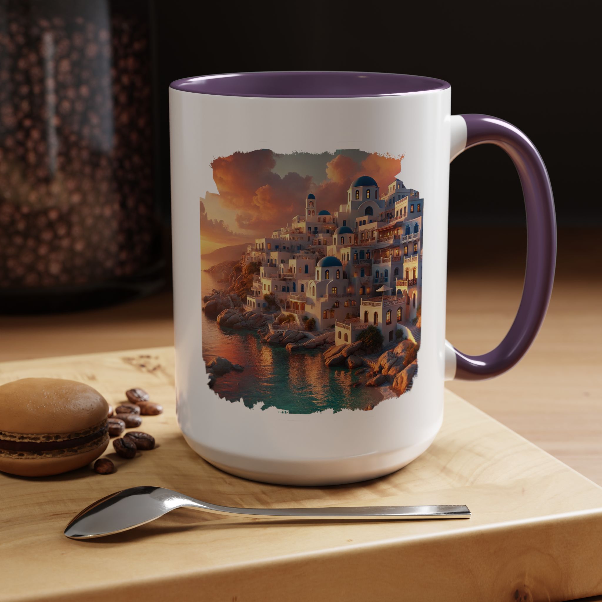 Office mug landscape Santorini caldera office mug nature print greece boho gift coffee cup tea accessory unique - Image 59