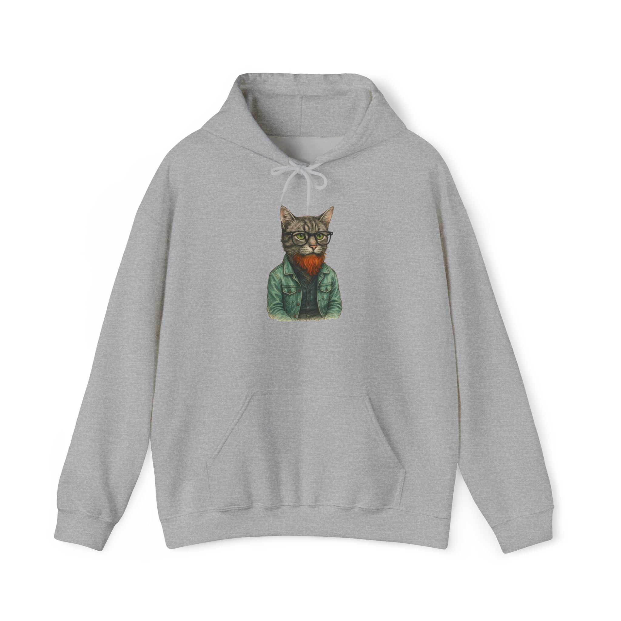 Hipster Cat Hoodie – Kitty Hoodie – Boho Cat sweatshirt hipster print - Image 10