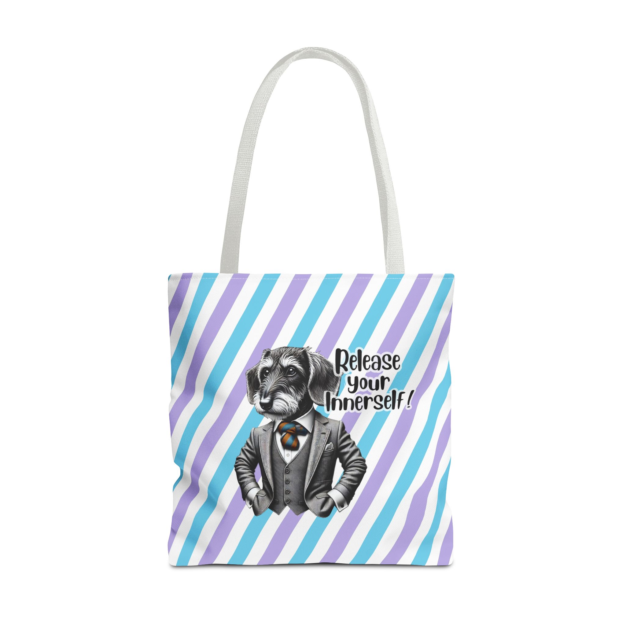 Canvas tote bag Funny tote bag Motivational vintage bag dog design cute tote bag for self confidence shoulder bag – Image 17