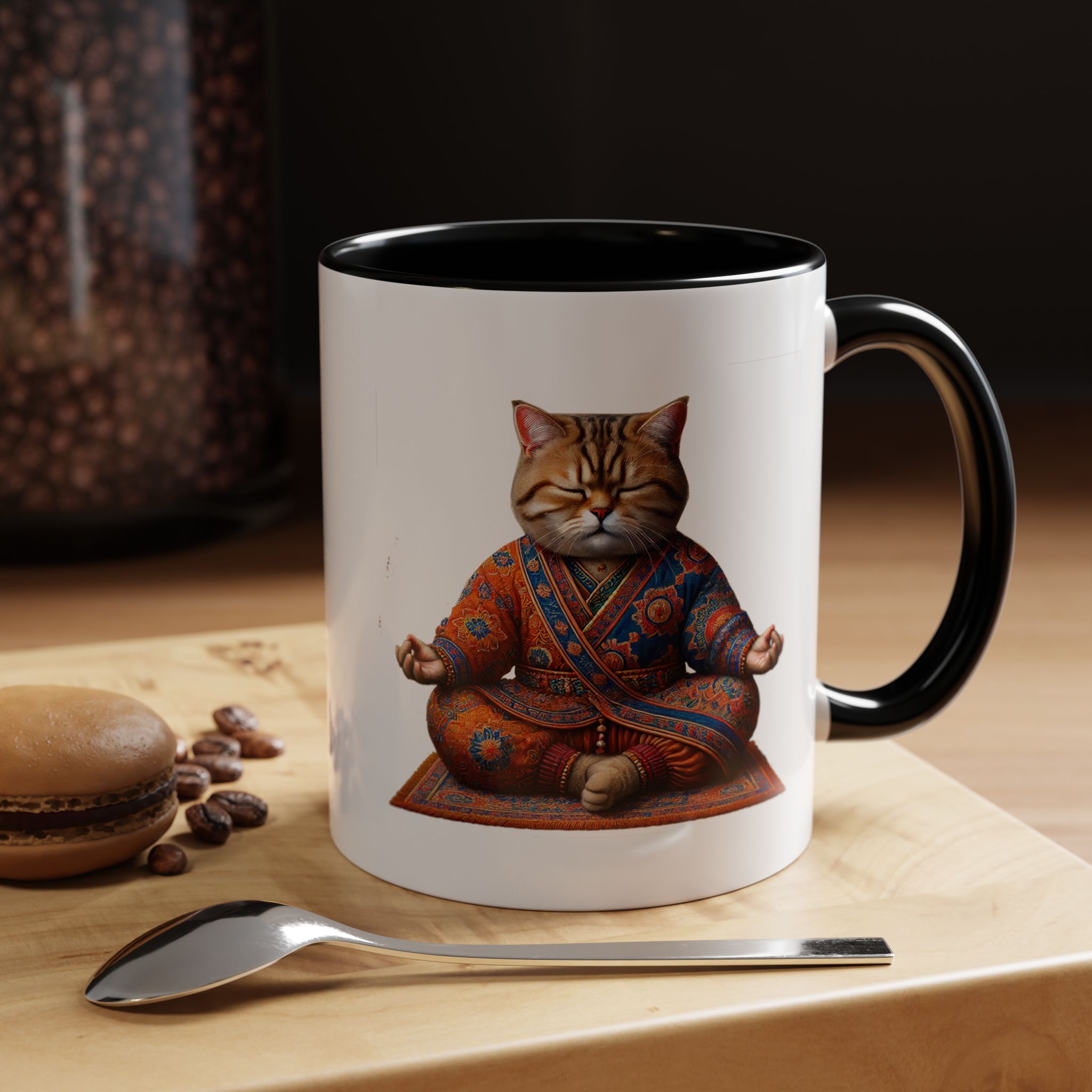 Office Mug cat lover yoga gift for mom Tea cup coffee Mug meditation accessory mindfulness pet design - Image 7
