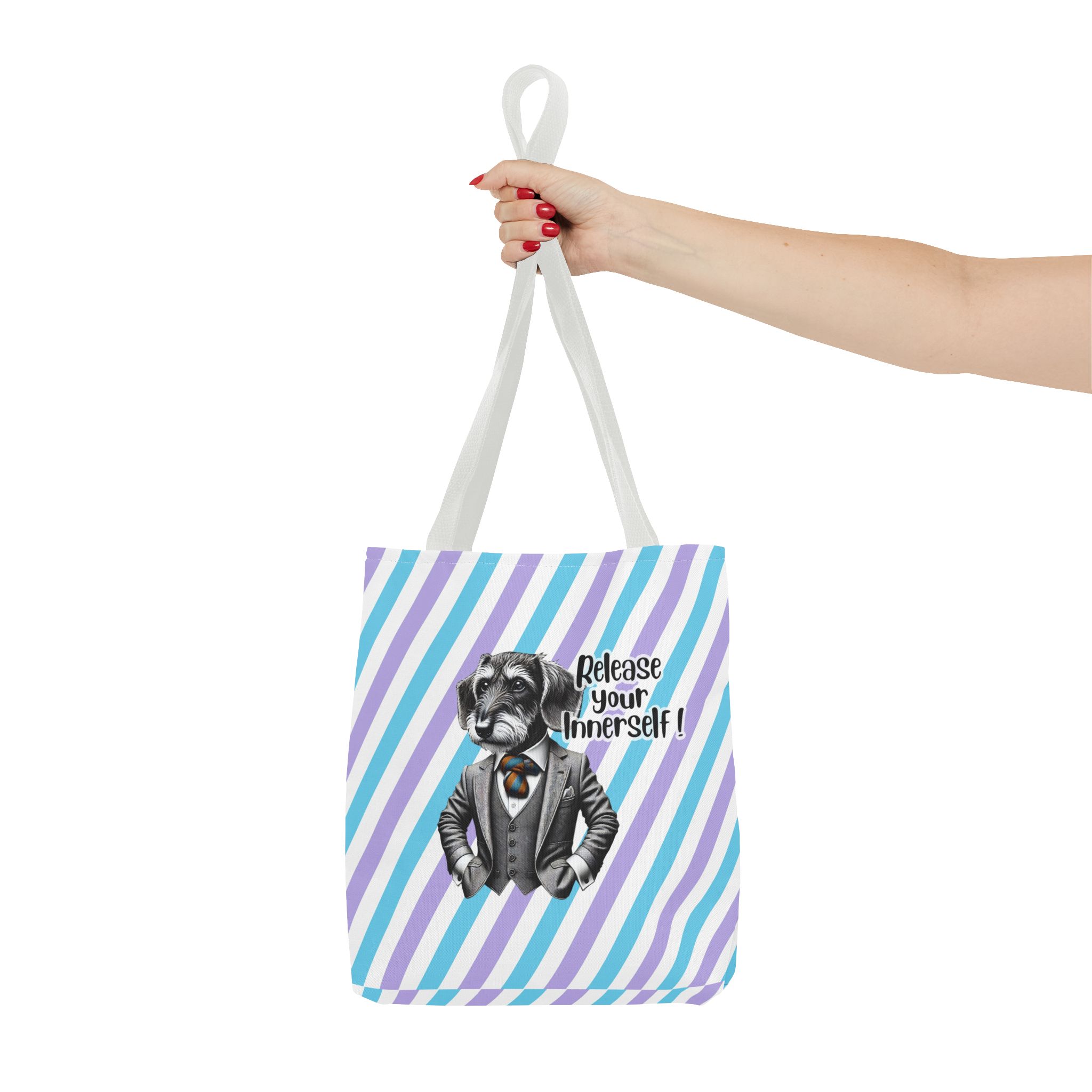 Canvas tote bag Funny tote bag Motivational vintage bag dog design cute tote bag for self confidence shoulder bag – Image 14