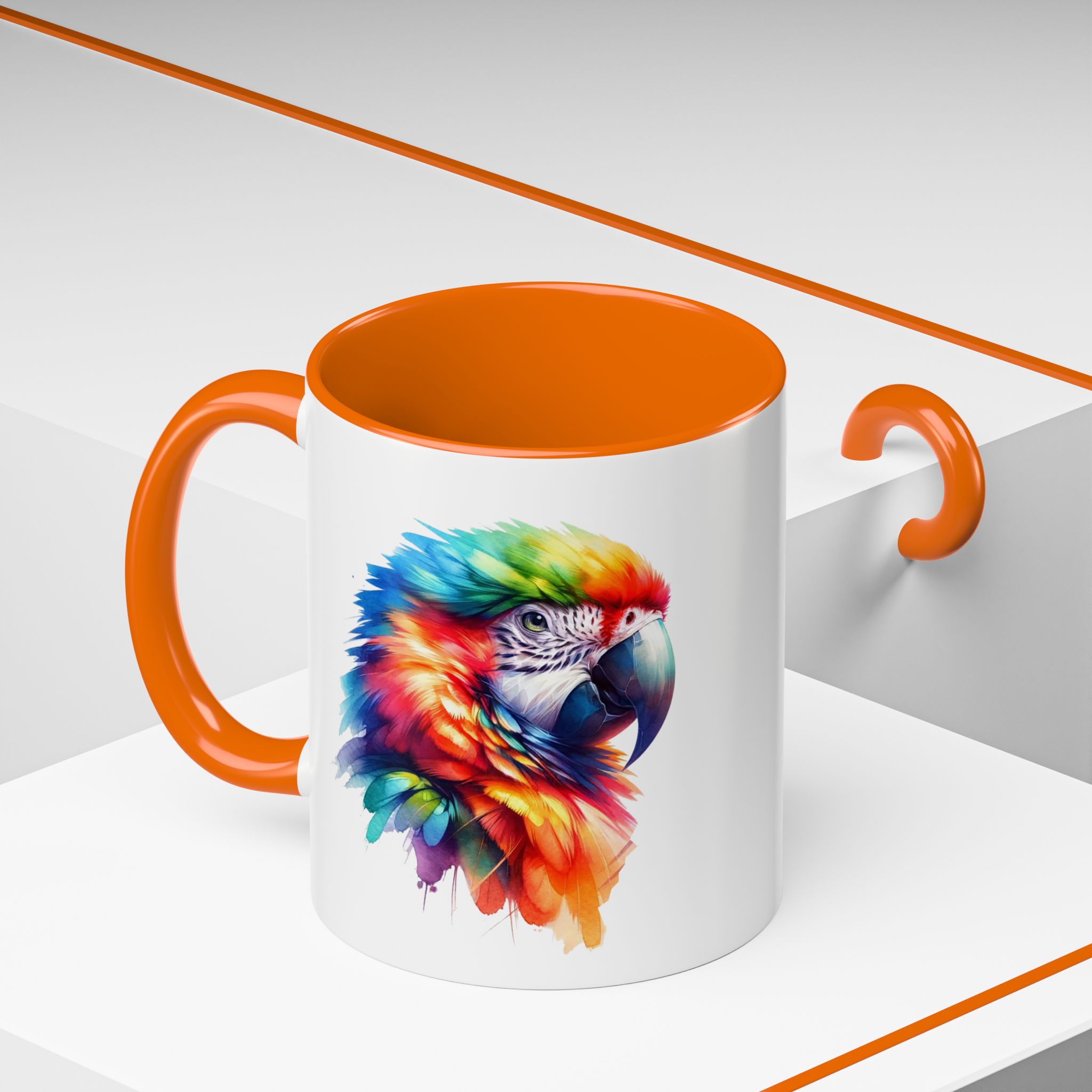 Parrot Mug vivid colors bird lover Cup parrot print cool print nature lover accessory stylish print - Imagen 44