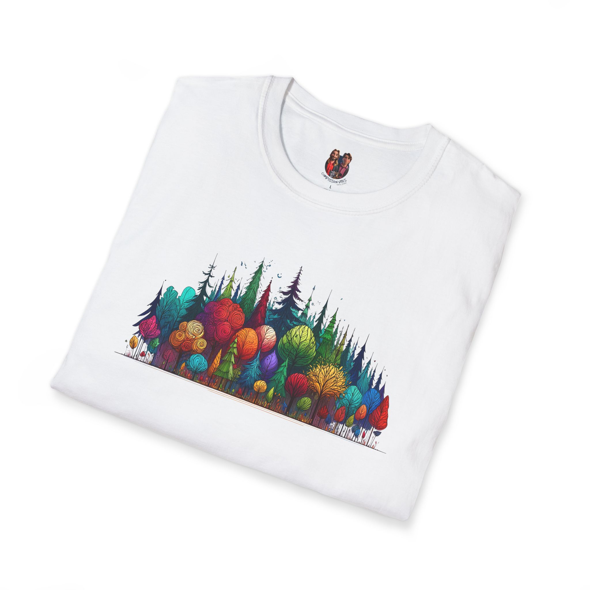 Retro Forest tshirt - Woodland Graphic - Vintage Nature Landscape Shirt
