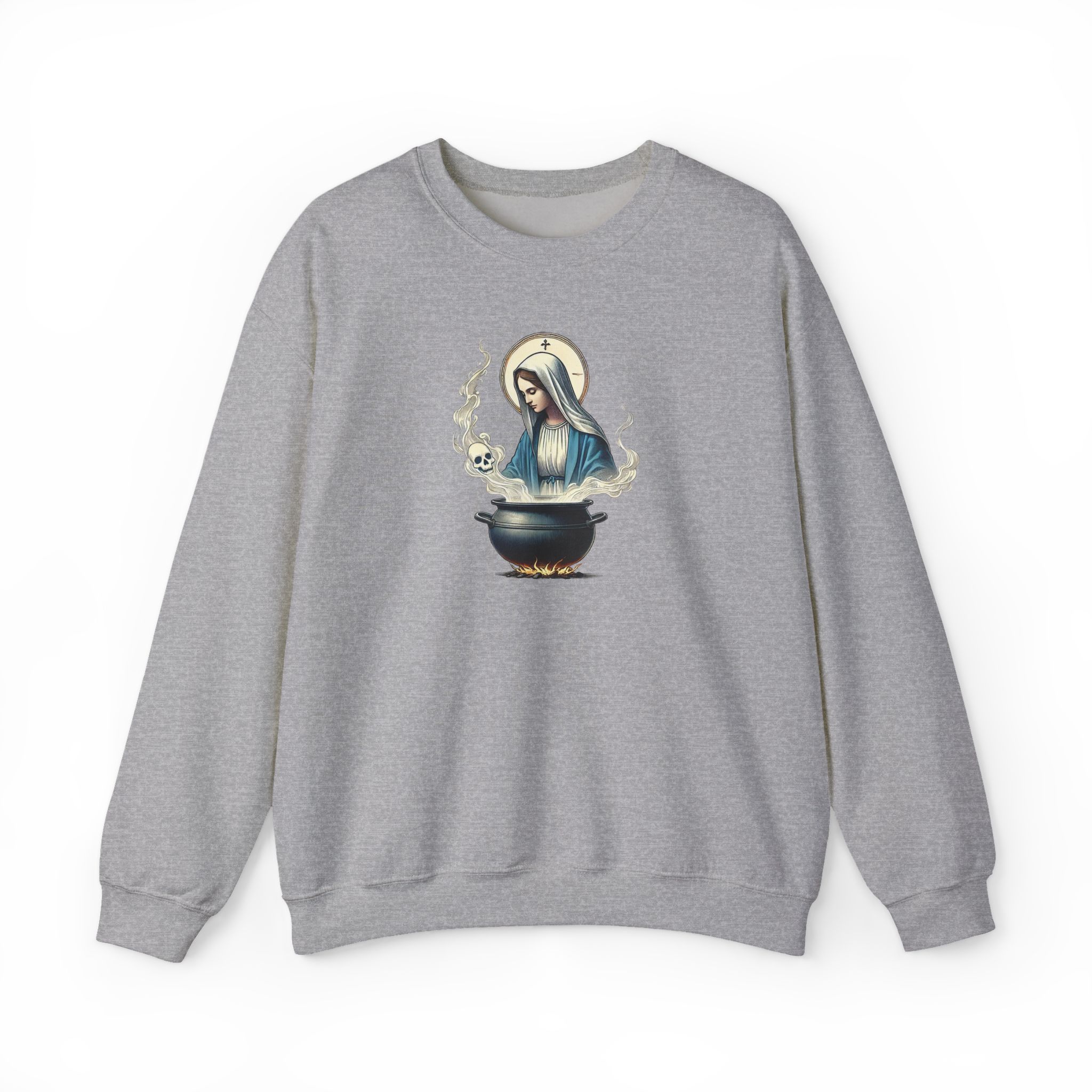 Virgin Mary sweatshirt – Ironic sweater – Funny catholic sweatshirt catholic print - Image 14
