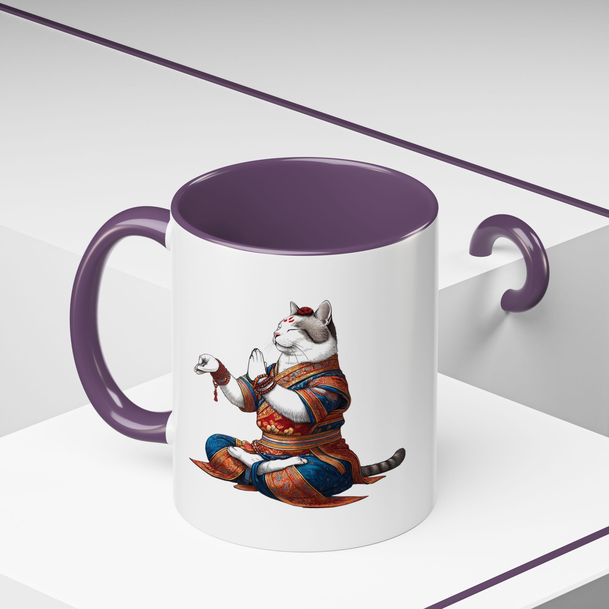 Office Mug cat lover yoga gift for mom Tea cup coffee Mug meditation accessory mindfulness pet design - Image 48