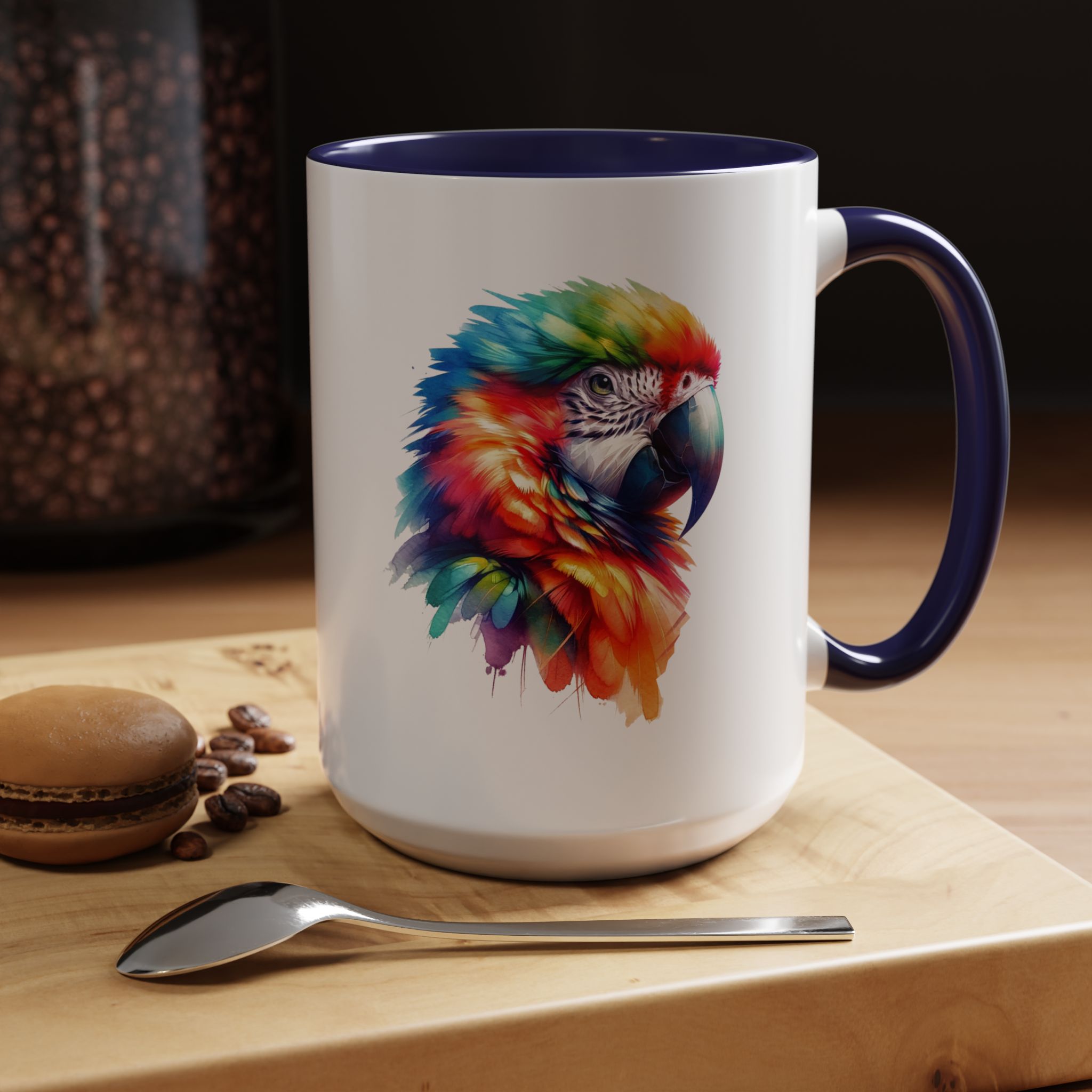 Parrot Mug vivid colors bird lover Cup parrot print cool print nature lover accessory stylish print - Imagen 23
