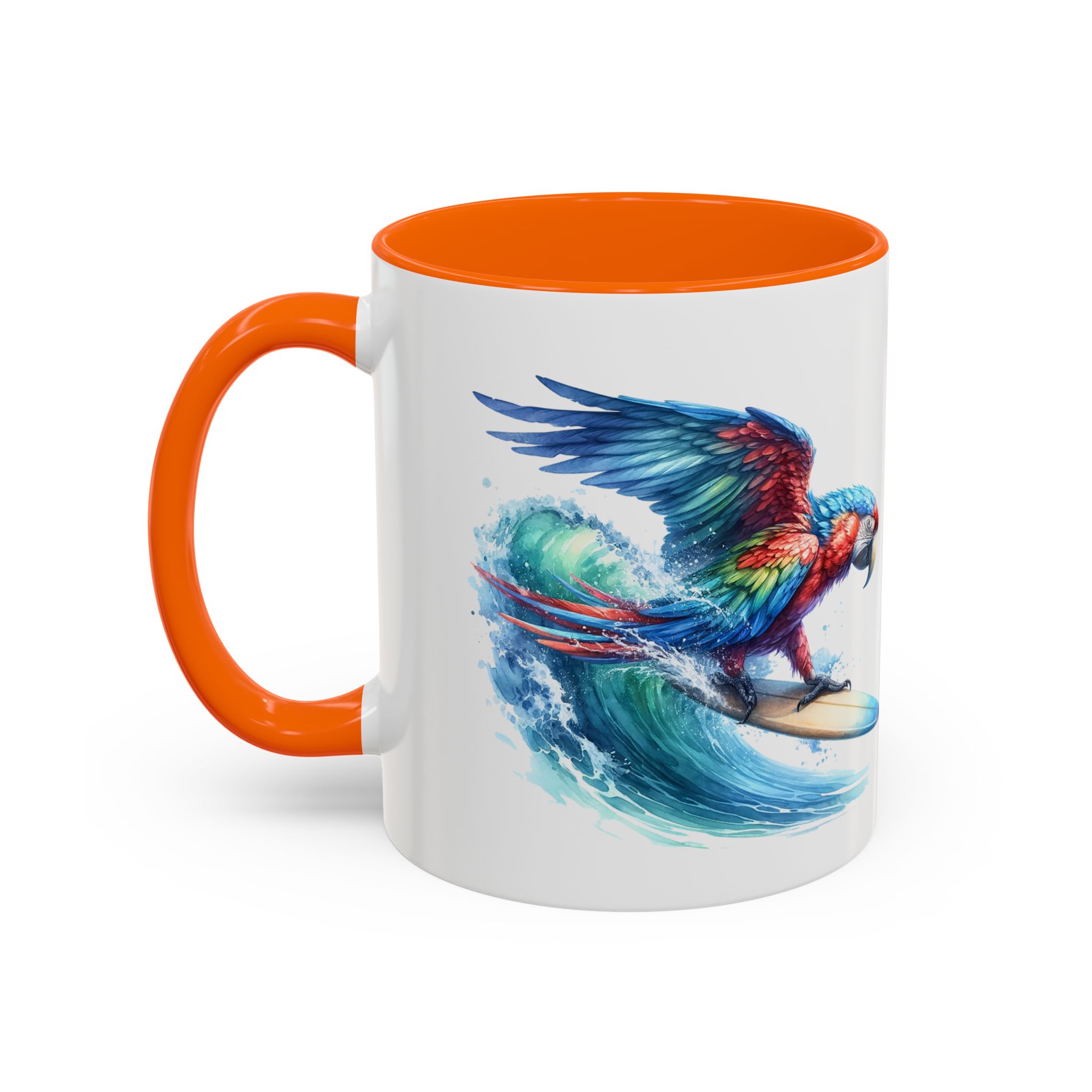 Coffee mug surf gift for her Parrot surf lover tea cup boho Mug office unique accessory nature design – Image 22