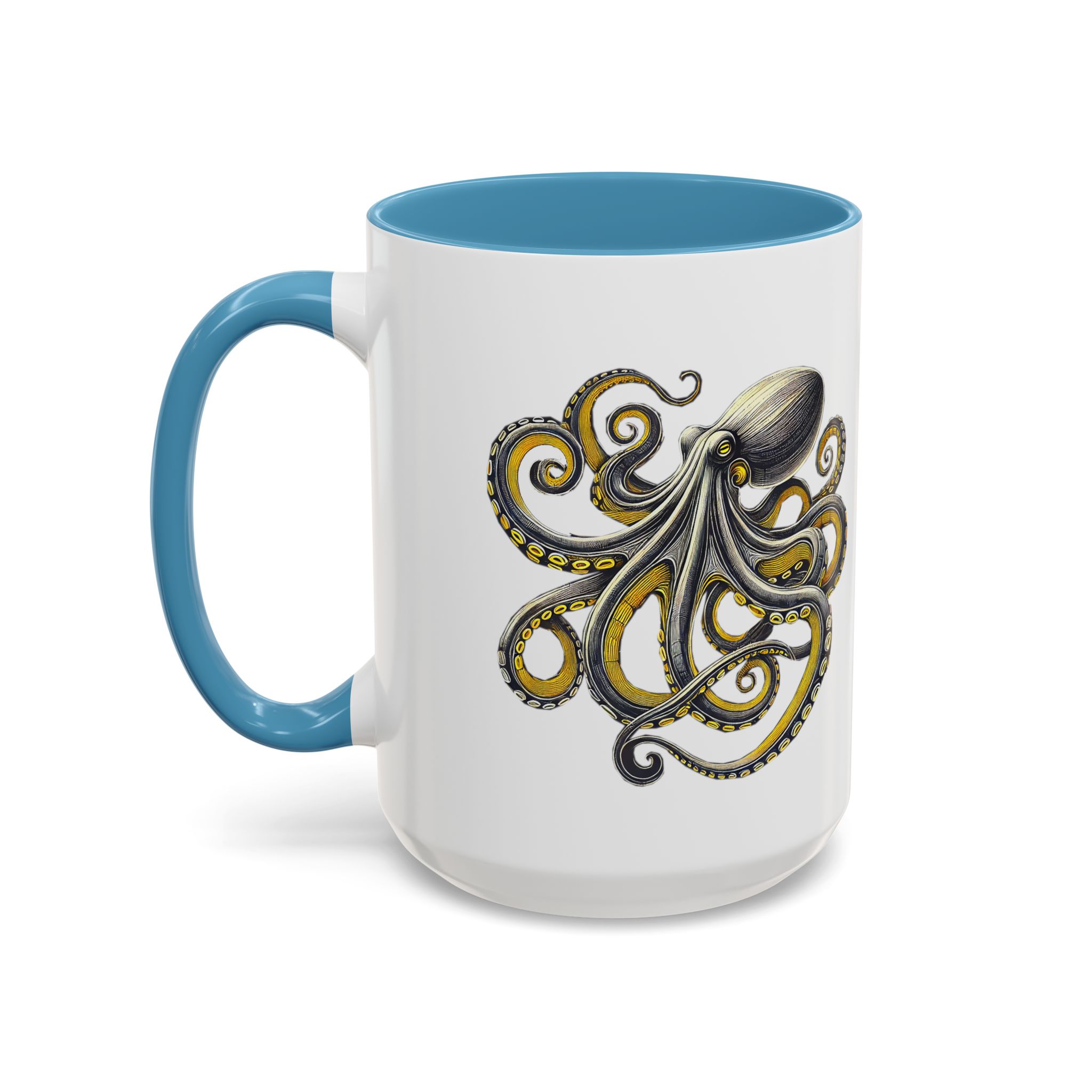 Coffee mug octopus calligraphy gift for her tea cup japan lover unique mug office accessory boho design – Image 38