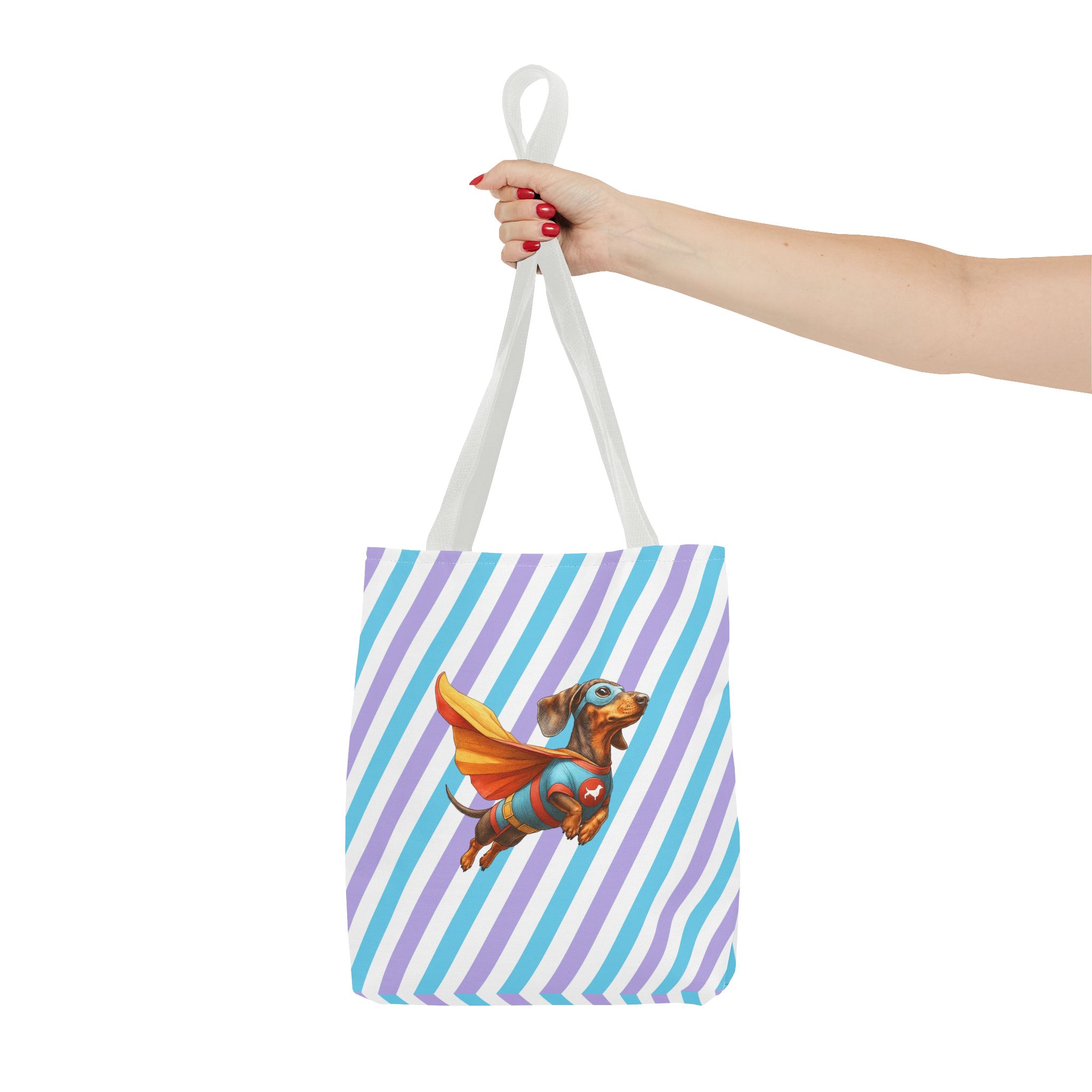 Fun Dachshund canva tote bag superhero Dog cute tote bag pet lover shoulder bag ethical cotton - Image 14