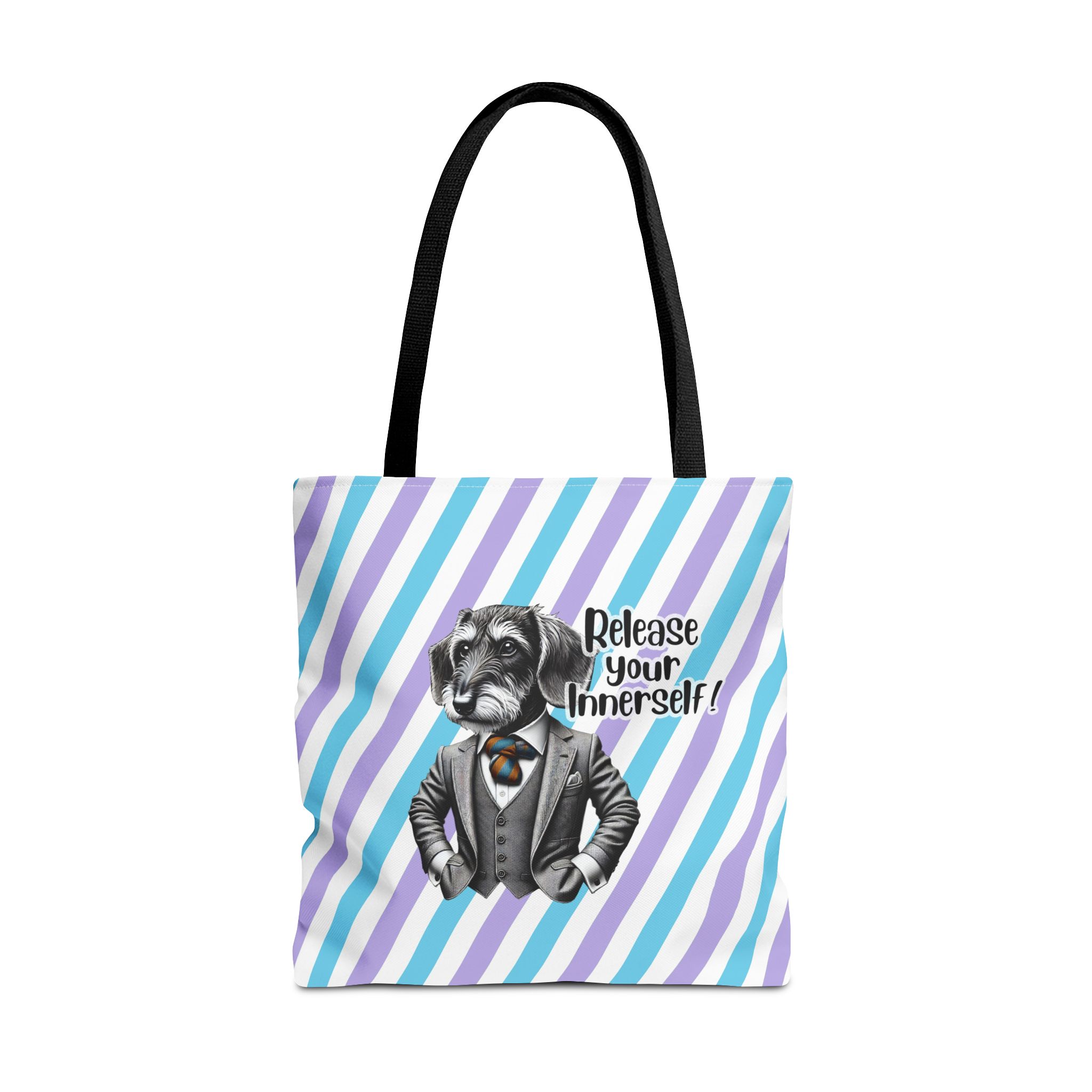 Canvas tote bag Funny tote bag Motivational vintage bag dog design cute tote bag for self confidence shoulder bag – Image 5