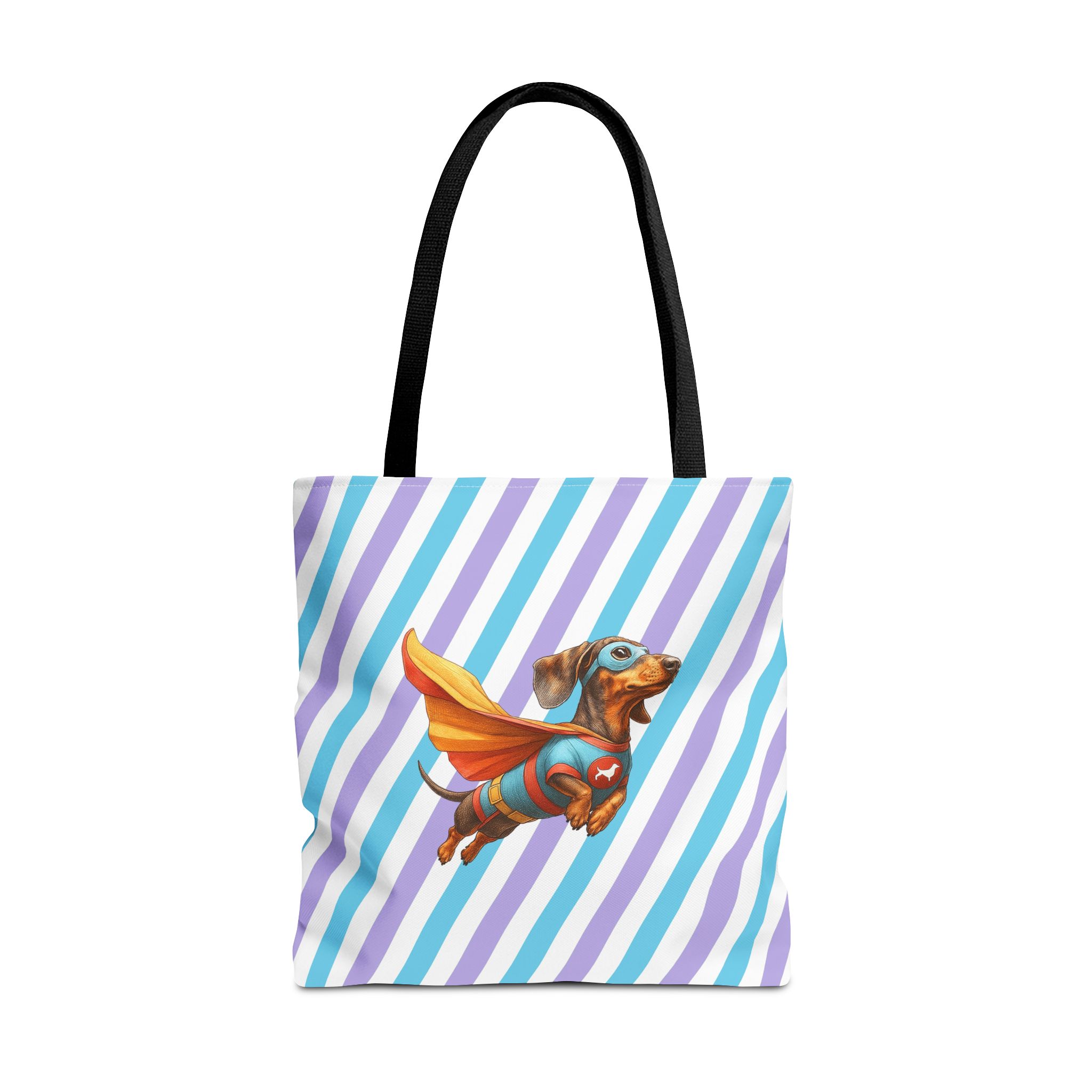 Funny canva tote bag Superhero cute tote bag dachshund super hero shoulder bag fantasy gift dog purse - Image 5