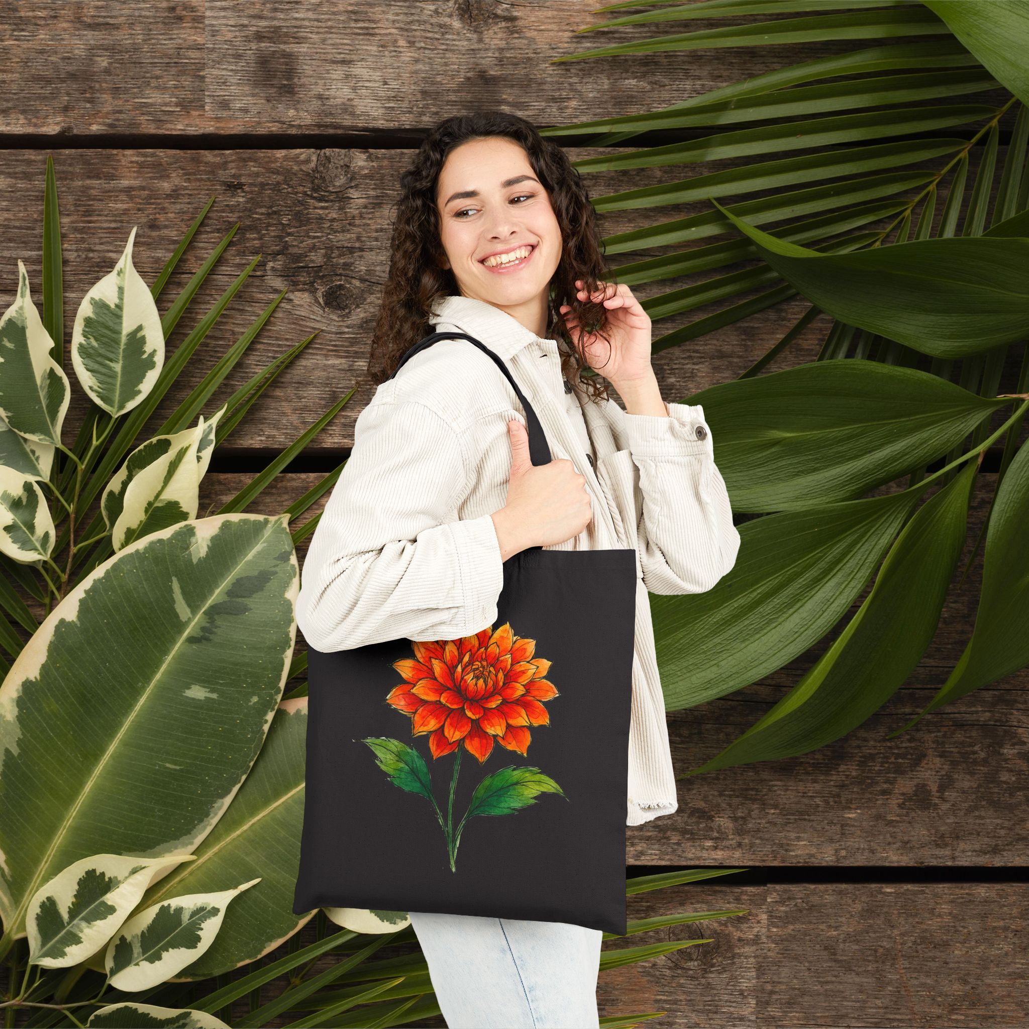 Wildflower canvas tote bag vintage flowers cute tote bag flowers shoulder bag gift for her tropical plant purse - Image 7