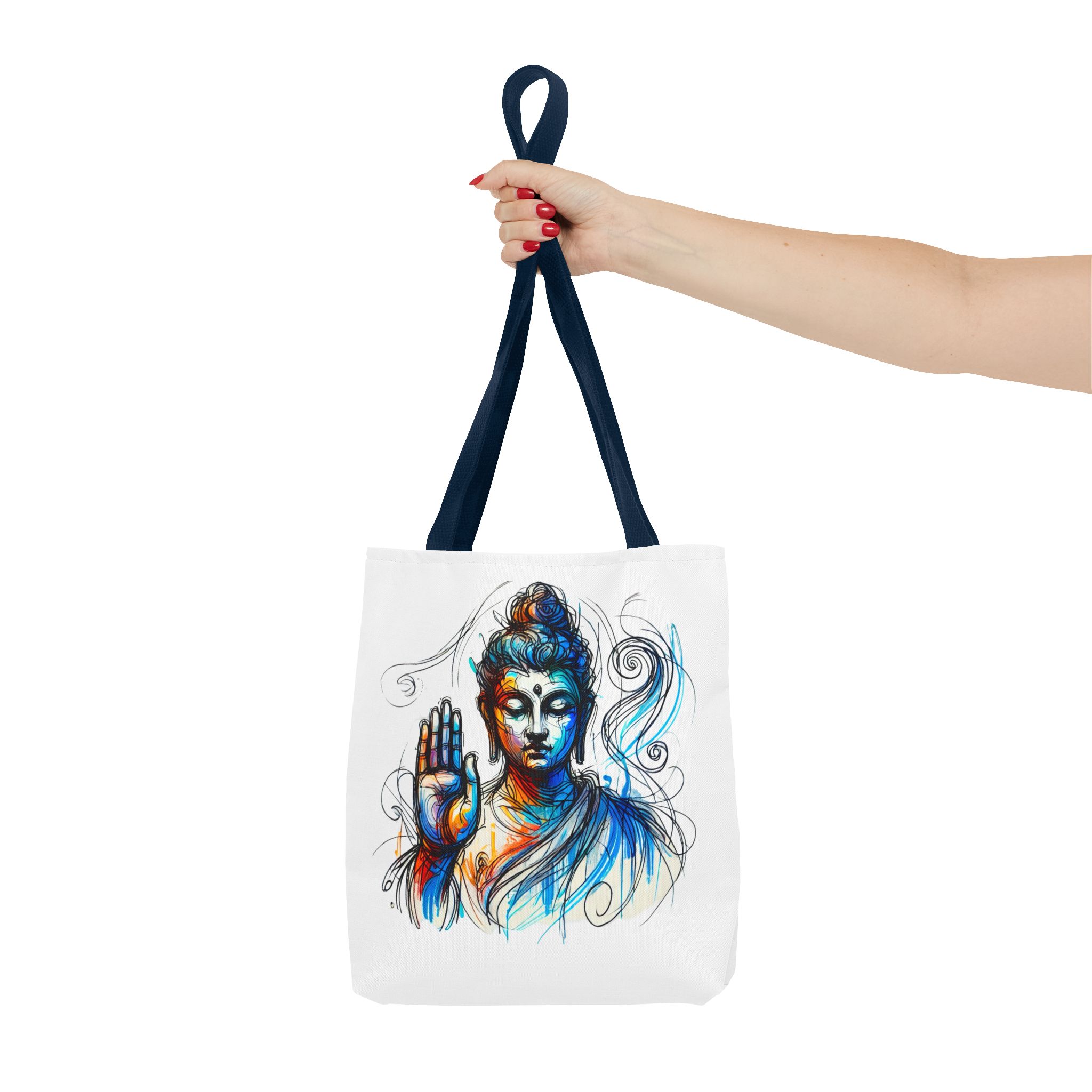 Canvas tote bag yoga bag vintage buddha shoulder bag Meditation handbag buddhism mindfulness - Image 26