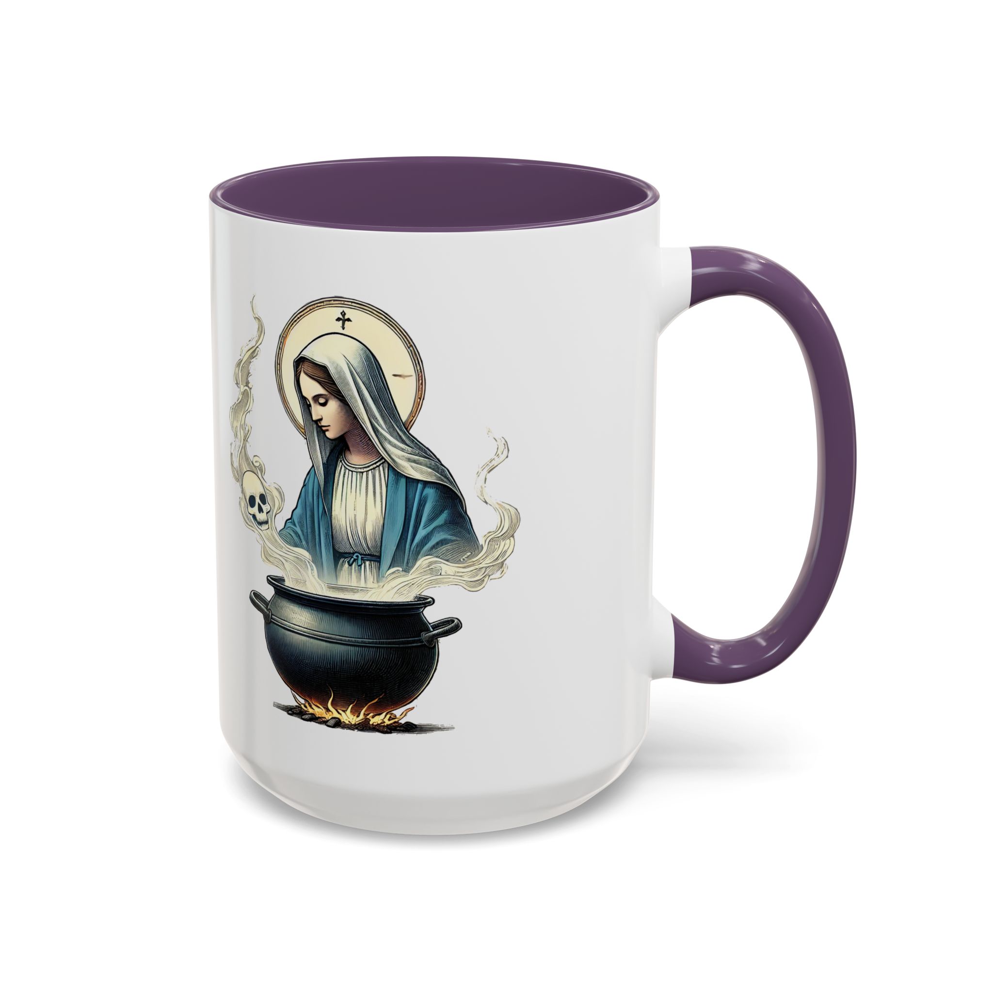 Coffee Mug funny virgin mary design sarcastic mug boho gift for her unique cup tea accessory cool design religious joke - Image 57