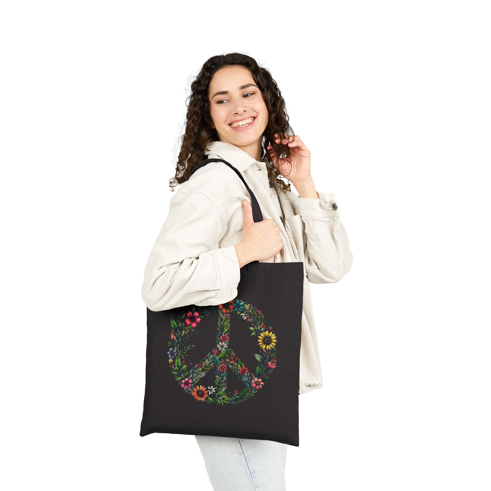 Peace and Love tote bag positive vibes and dreamy vintage look - Image 7