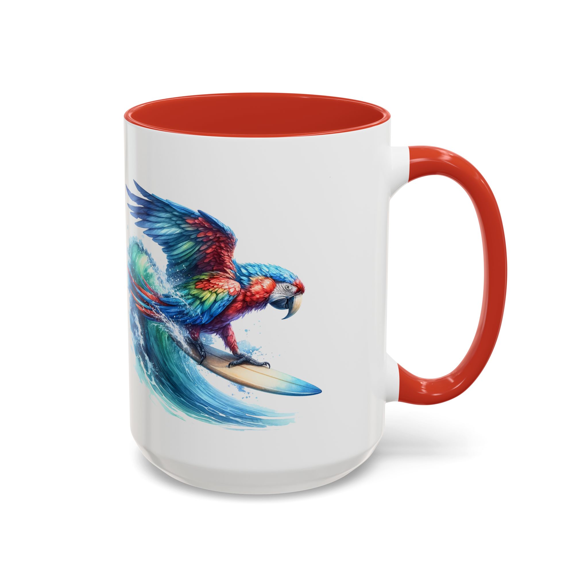 Coffee mug surf gift for her Parrot surf lover tea cup boho Mug office unique accessory nature design – Image 17