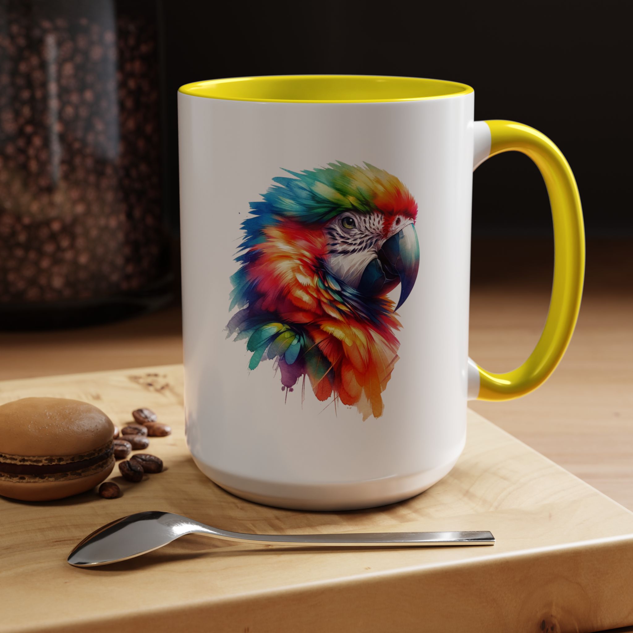 Parrot Mug vivid colors bird lover Cup parrot print cool print nature lover accessory stylish print - Imagen 63