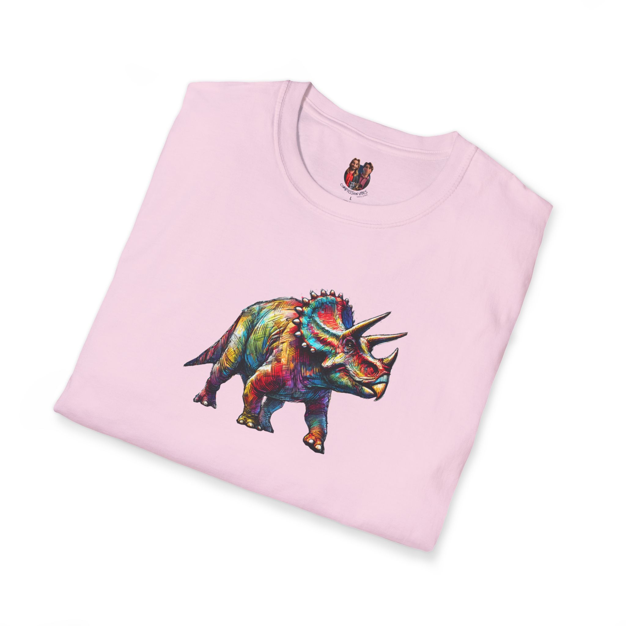 Triceratops Dinosaur tshirt - Prehistoric Graphic - Unique Dino Design Tee - Image 29