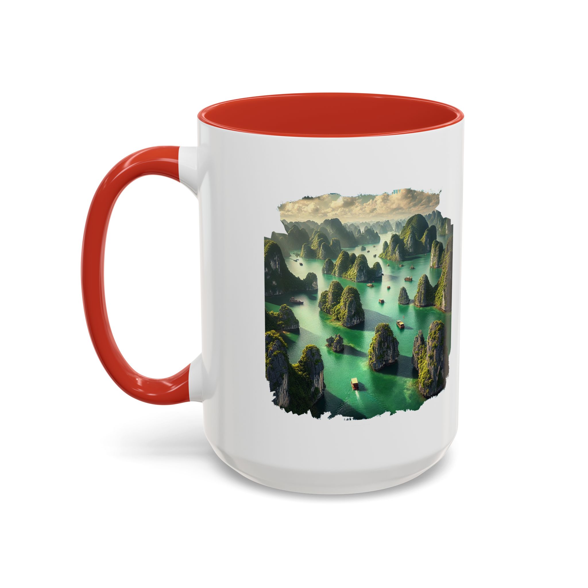 Boho mug landscape vietnam boho office mug ha long bay print nature cool gift coffee lover tea accessory unique cup – Image 34