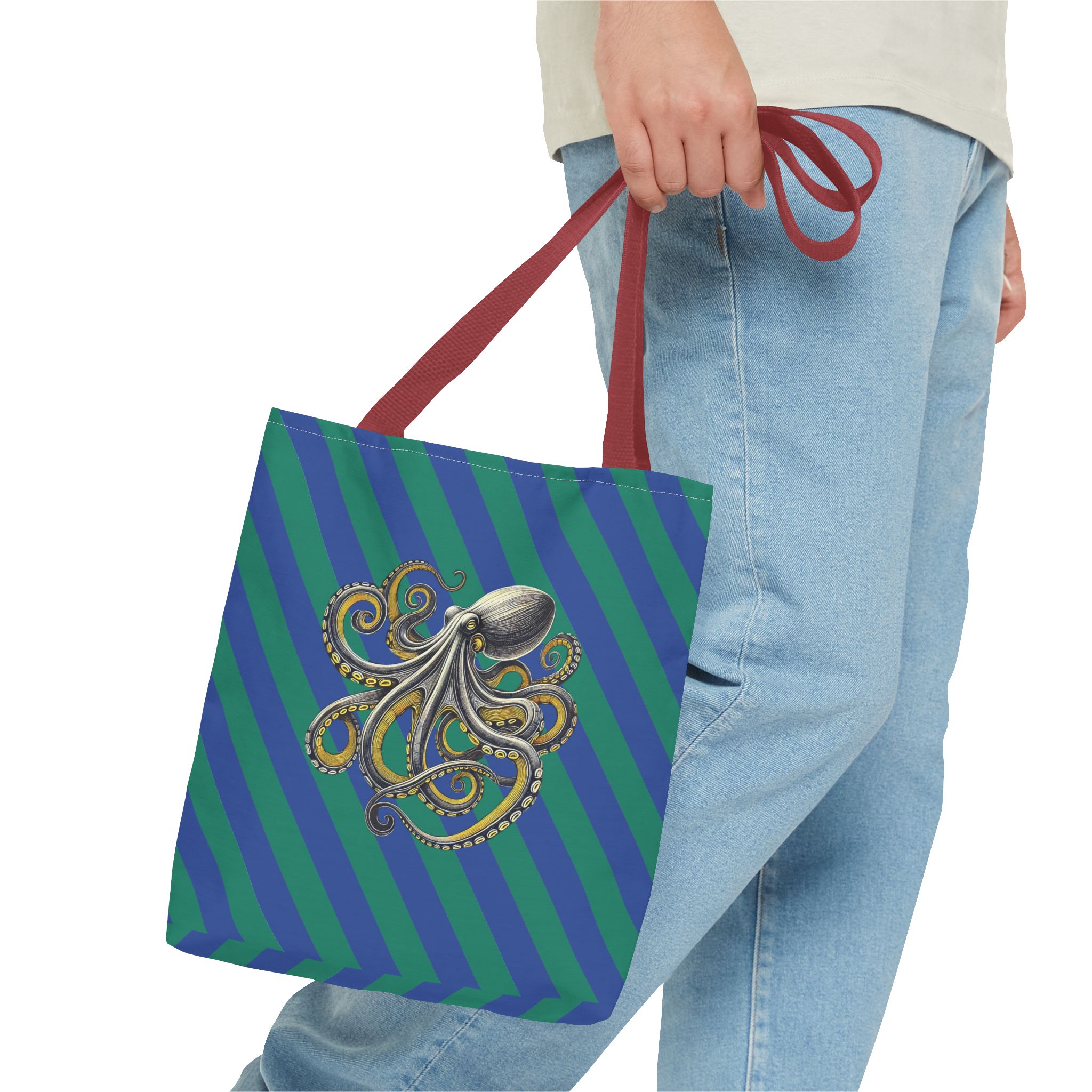 Octopus Canvas tote bag Calligraphy cute tote bag vintage bag gift for her Cool Japanese design ethical shoulder bag japan print - Image 8