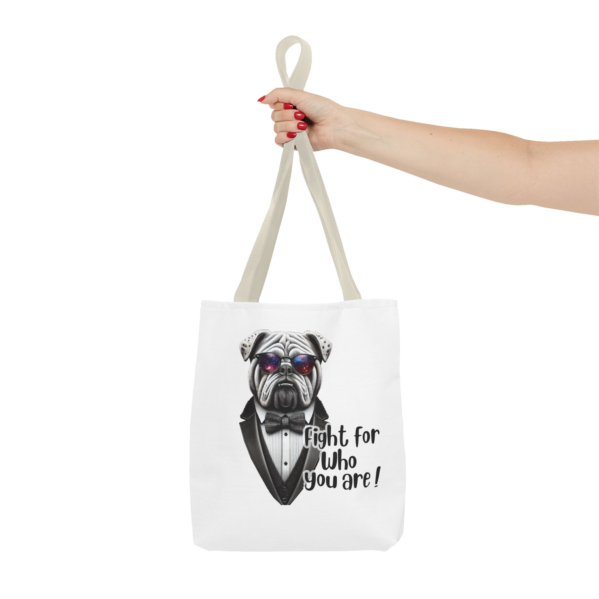 Canvas tote bag Vintage bag Motivational cute tote bag Bull dog design funny tote bag for self confidence shoulder bag – Image 20