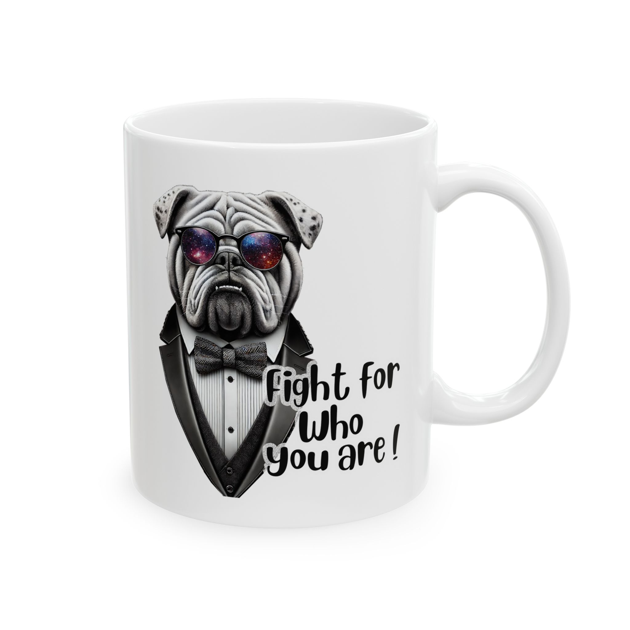 Coffee mug funny self confidence gift for her cute cup tea lover cool boho mug office accessory motivational design bulldog