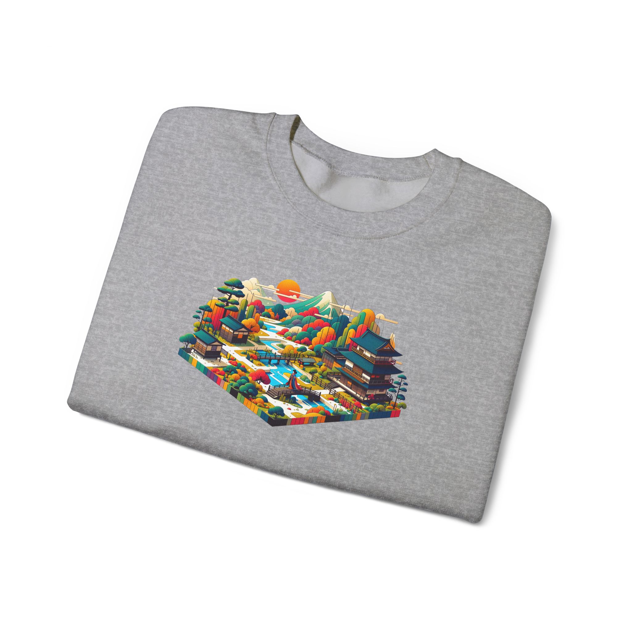 Japanese sweatshirt – asian sweatshirt – Retro Japan sweatshirt boho print - Image 13