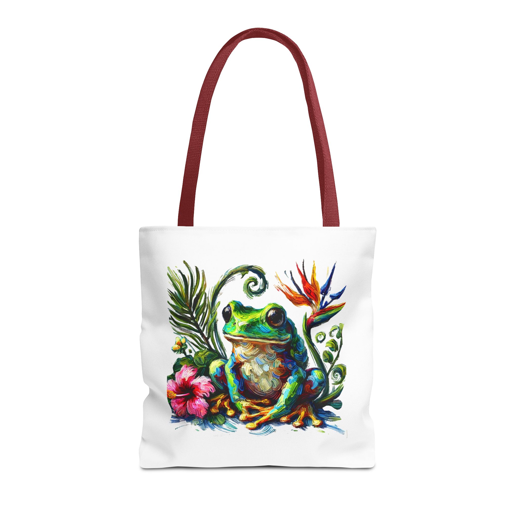 Canvas Tote bag jungle nature Bag boho clothing gift frog tropical visuals purse Handbag cool shoulder bag retro – Image 9