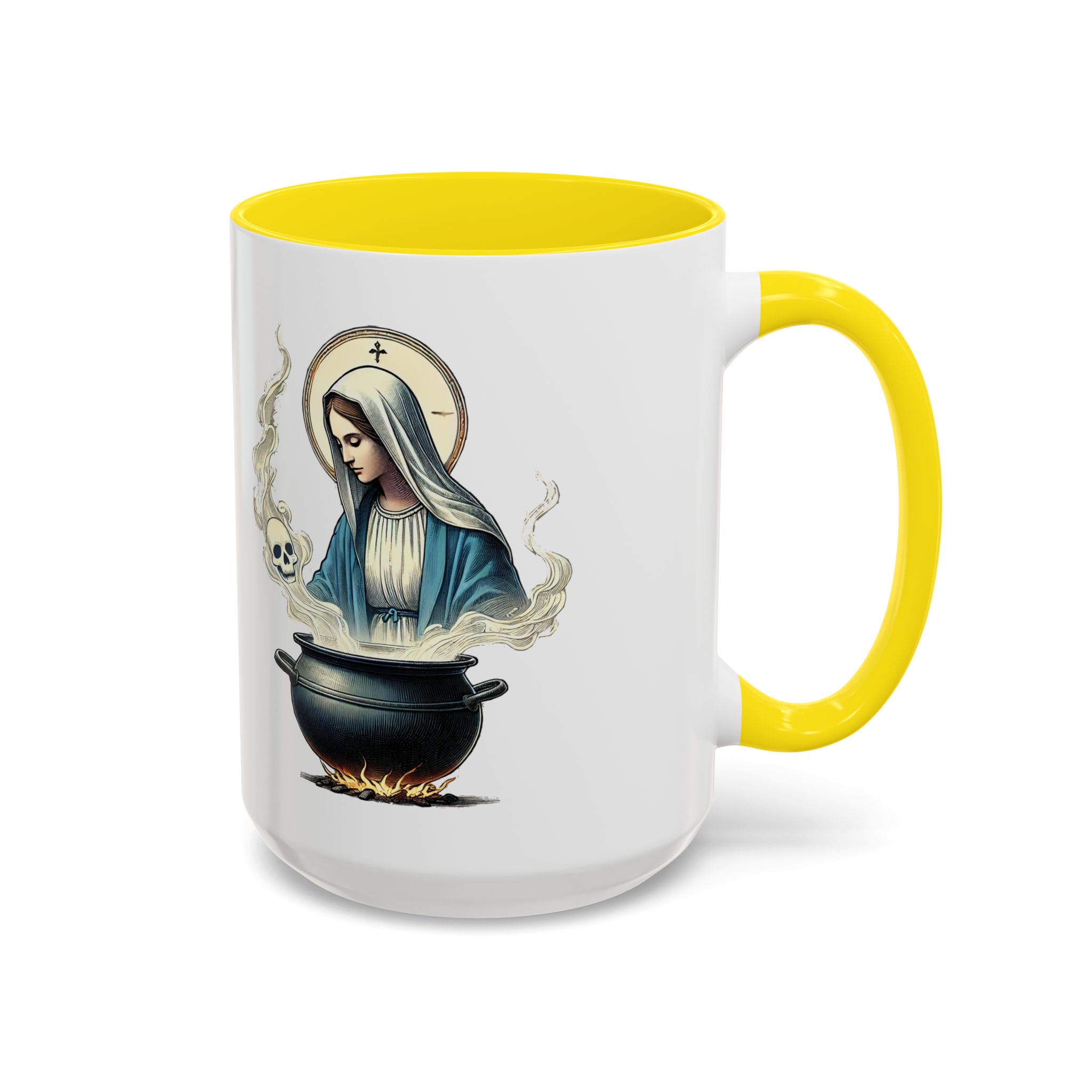 Coffee Mug funny virgin mary design sarcastic mug boho gift for her unique cup tea accessory cool design religious joke - Image 61