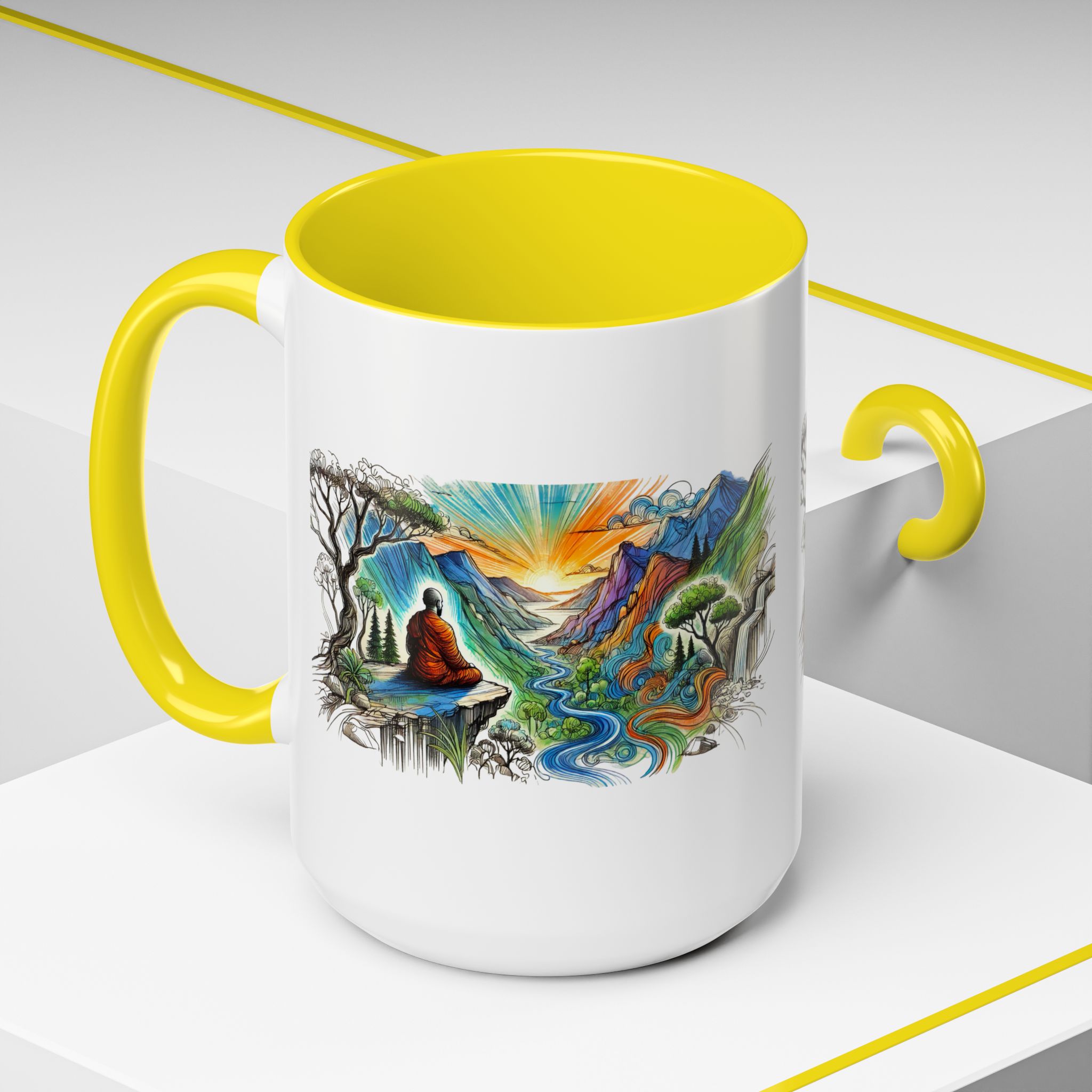 Unique mug Free spirit Tea Cup buddhism accessory Meditation Mug vintage mug yoga gift for her buddha design - Image 64