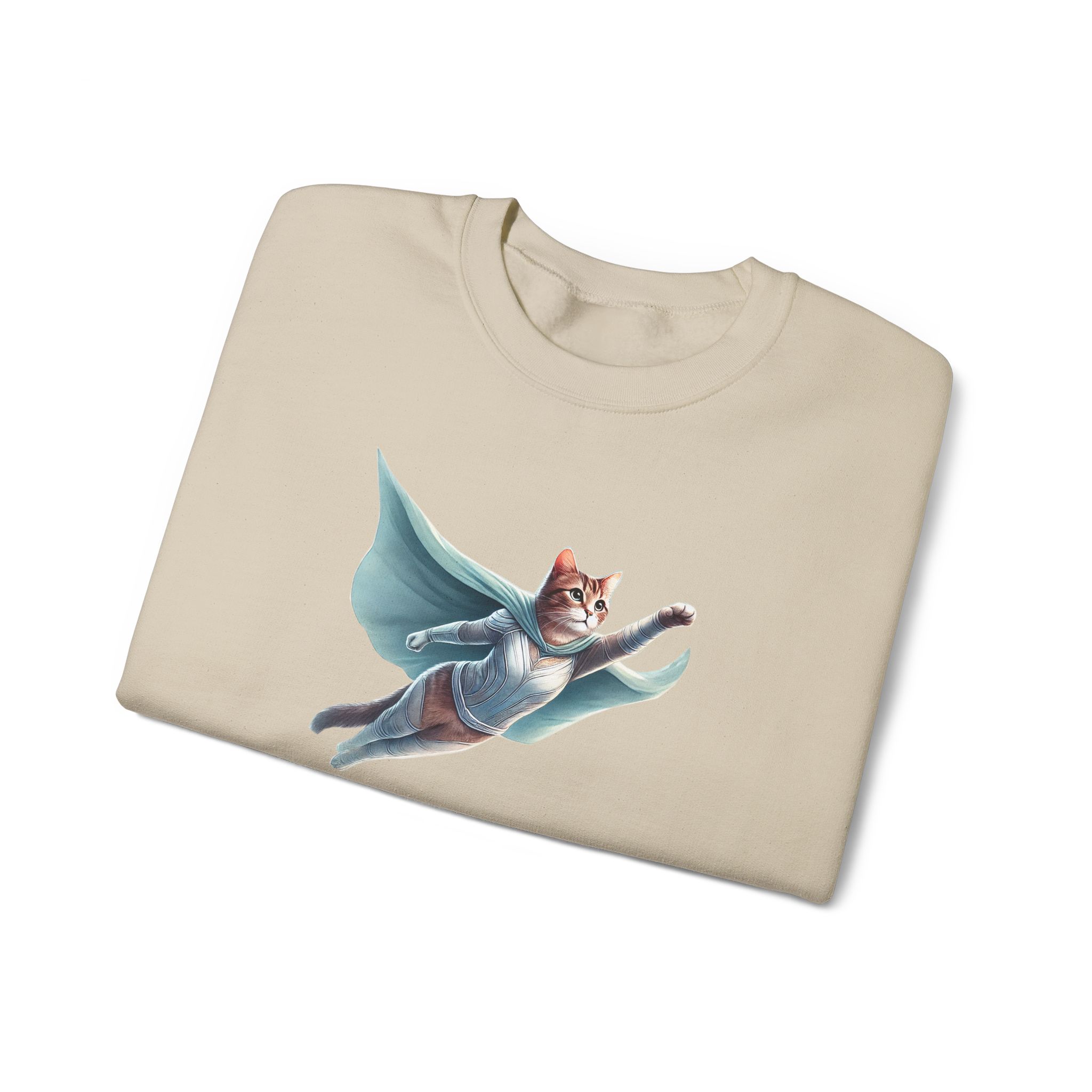 Superhero Cat sweatshirt – Cat Hero – Fantasy Cat sweatshirt hero print - Image 9