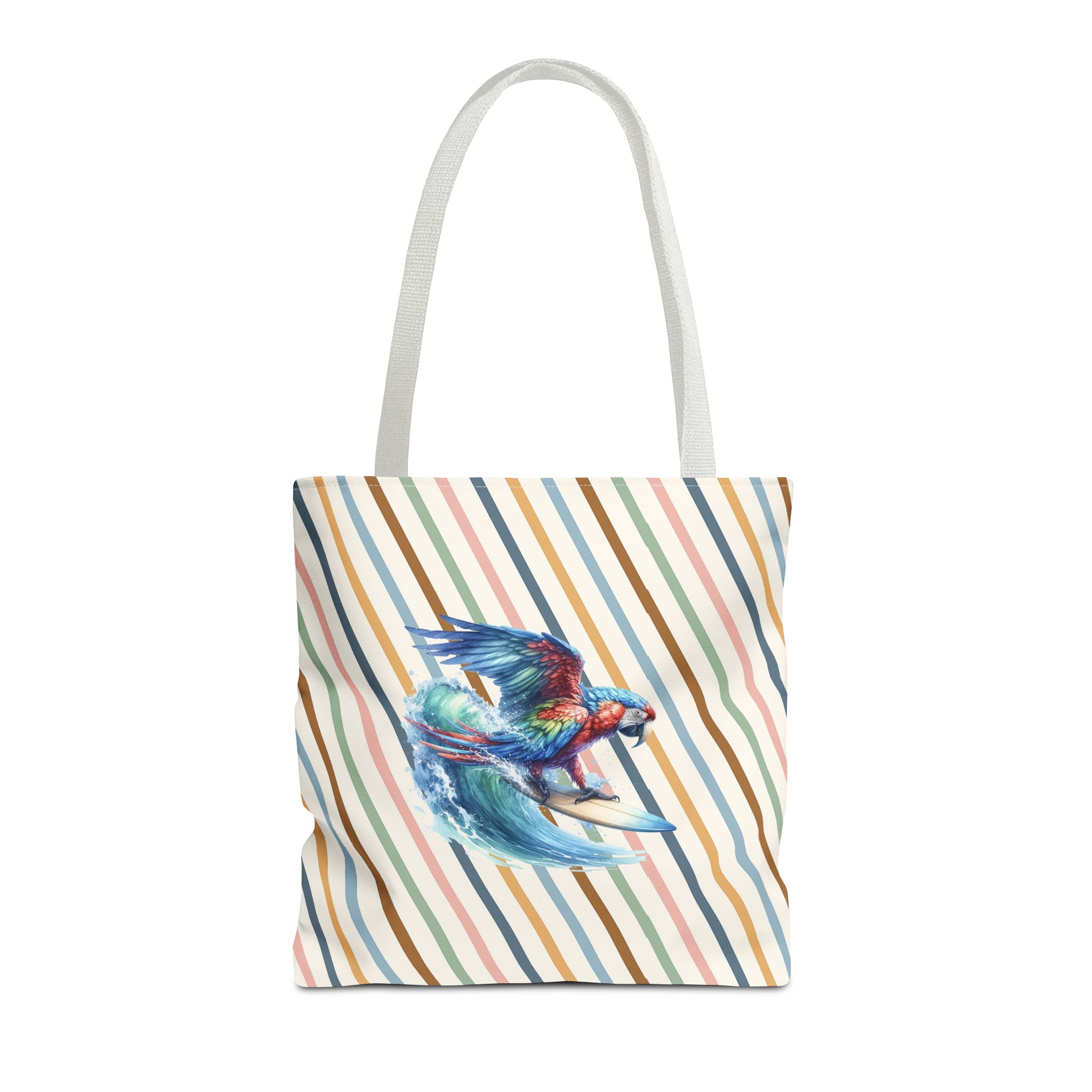 Parrot funny tote bag surf cute tote bag boho Bird surfer canvas tote bag gift for her free spirit shoulder bag cool handbag – Image 15
