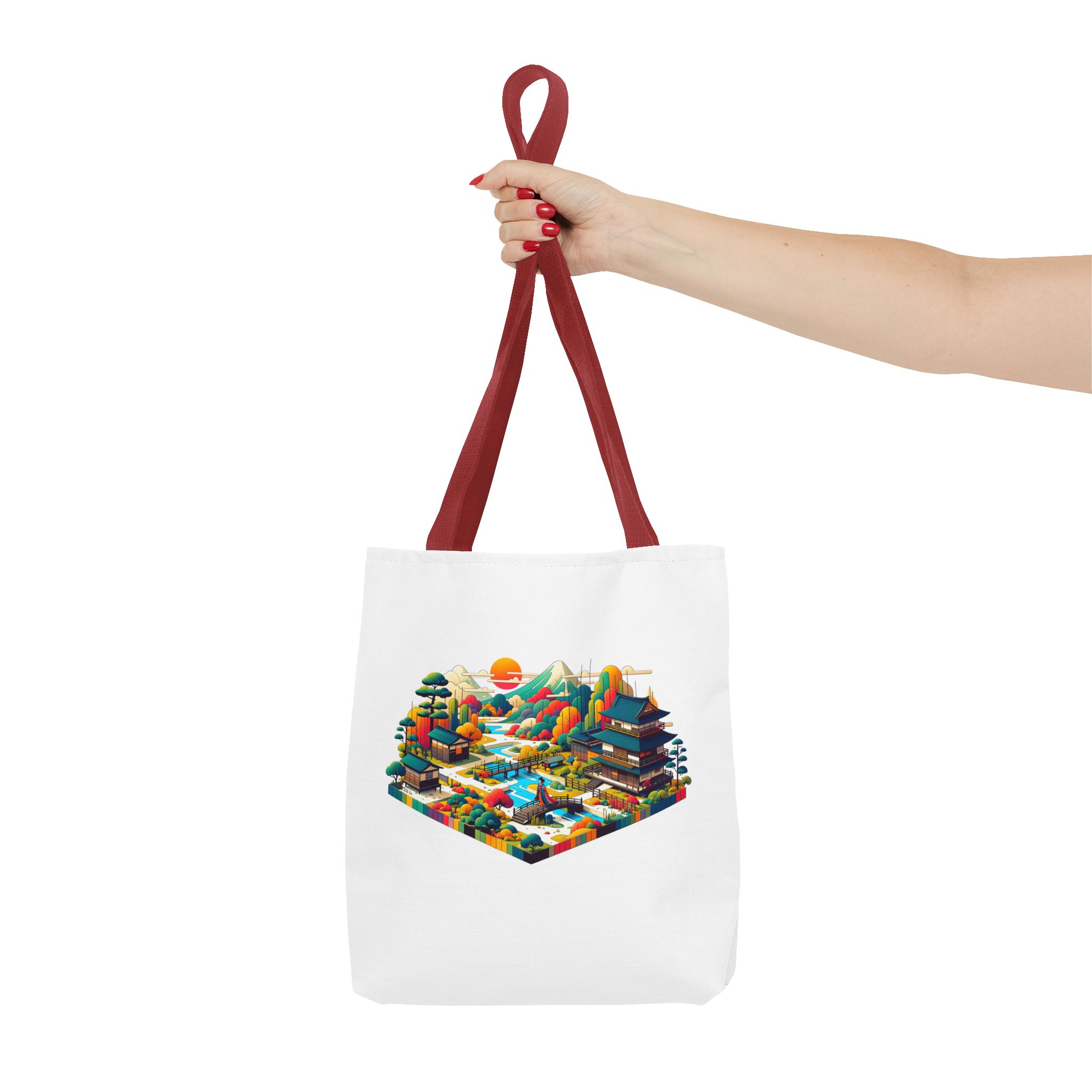 Japanese Tote bag – asian purse – Retro Japan handbag boho print - Image 8