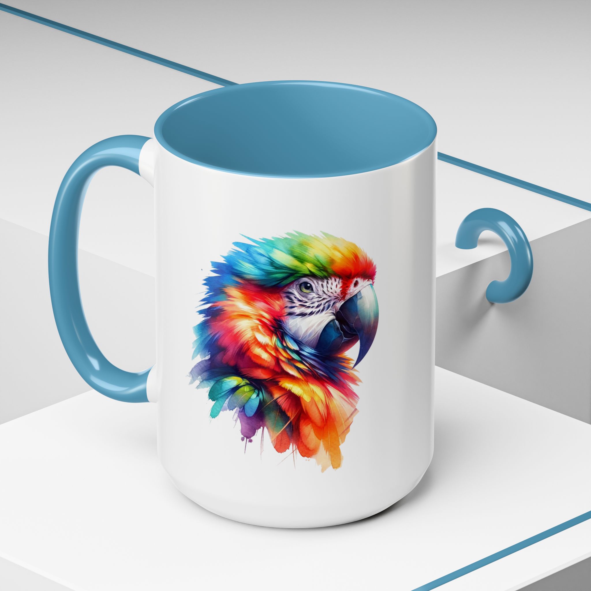 Parrot Mug vivid colors bird lover Cup parrot print cool print nature lover accessory stylish print - Imagen 40