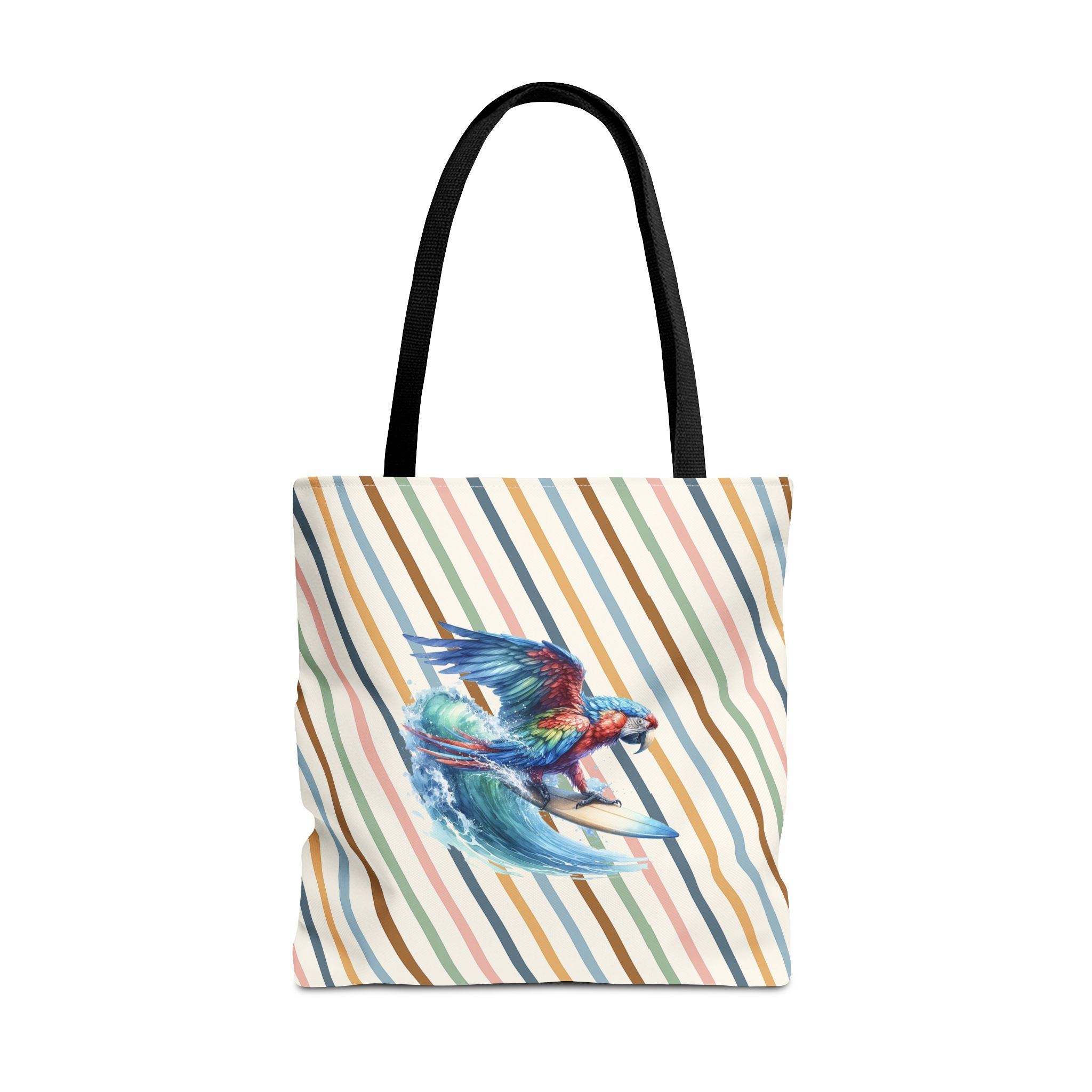 Parrot funny tote bag surf cute tote bag boho Bird surfer canvas tote bag gift for her free spirit shoulder bag cool handbag – Image 5