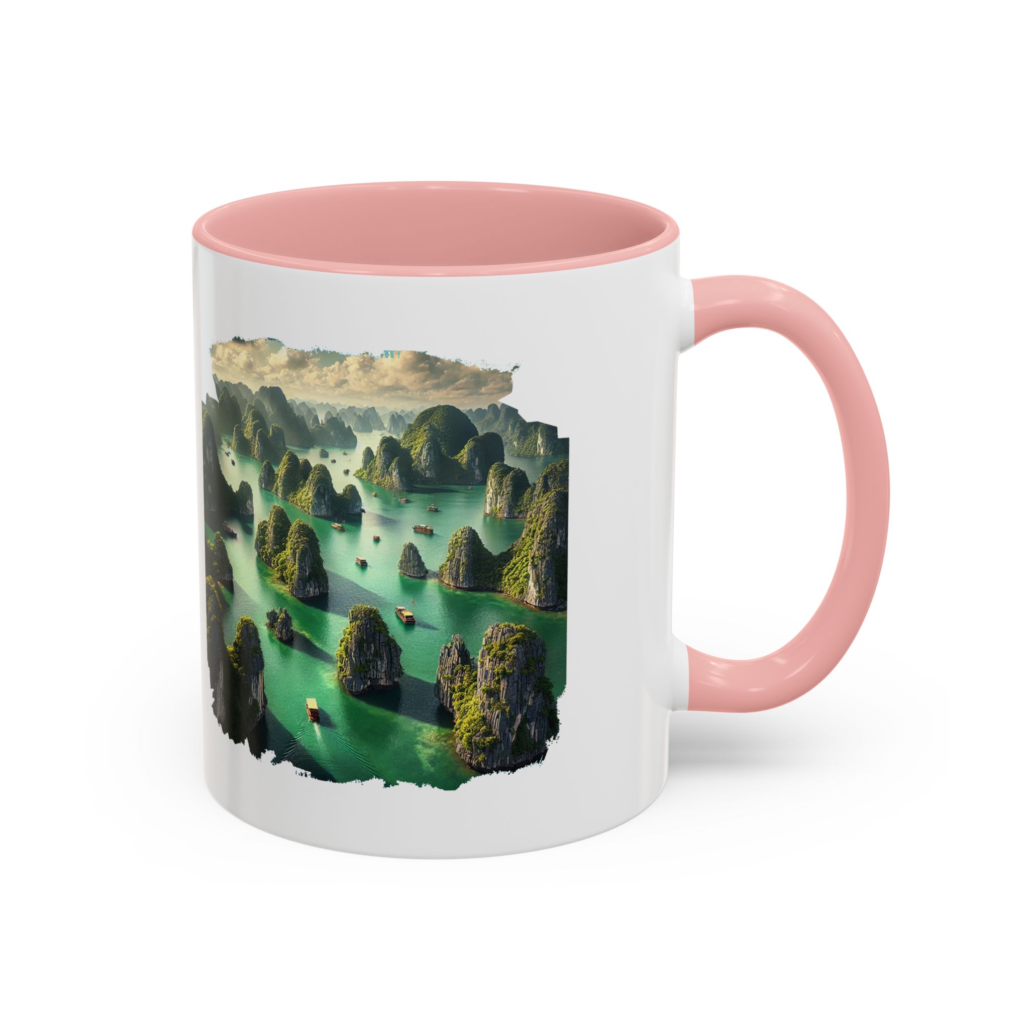Boho mug landscape vietnam boho office mug ha long bay print nature cool gift coffee lover tea accessory unique cup – Image 13