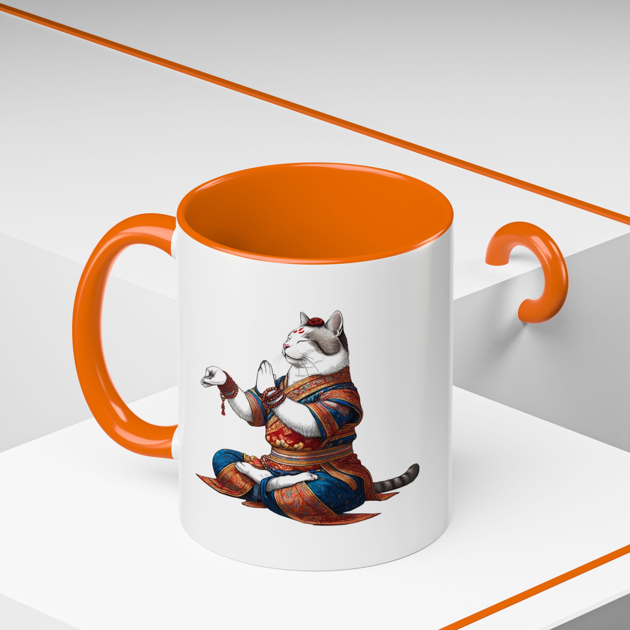 Office Mug cat lover yoga gift for mom Tea cup coffee Mug meditation accessory mindfulness pet design - Image 44