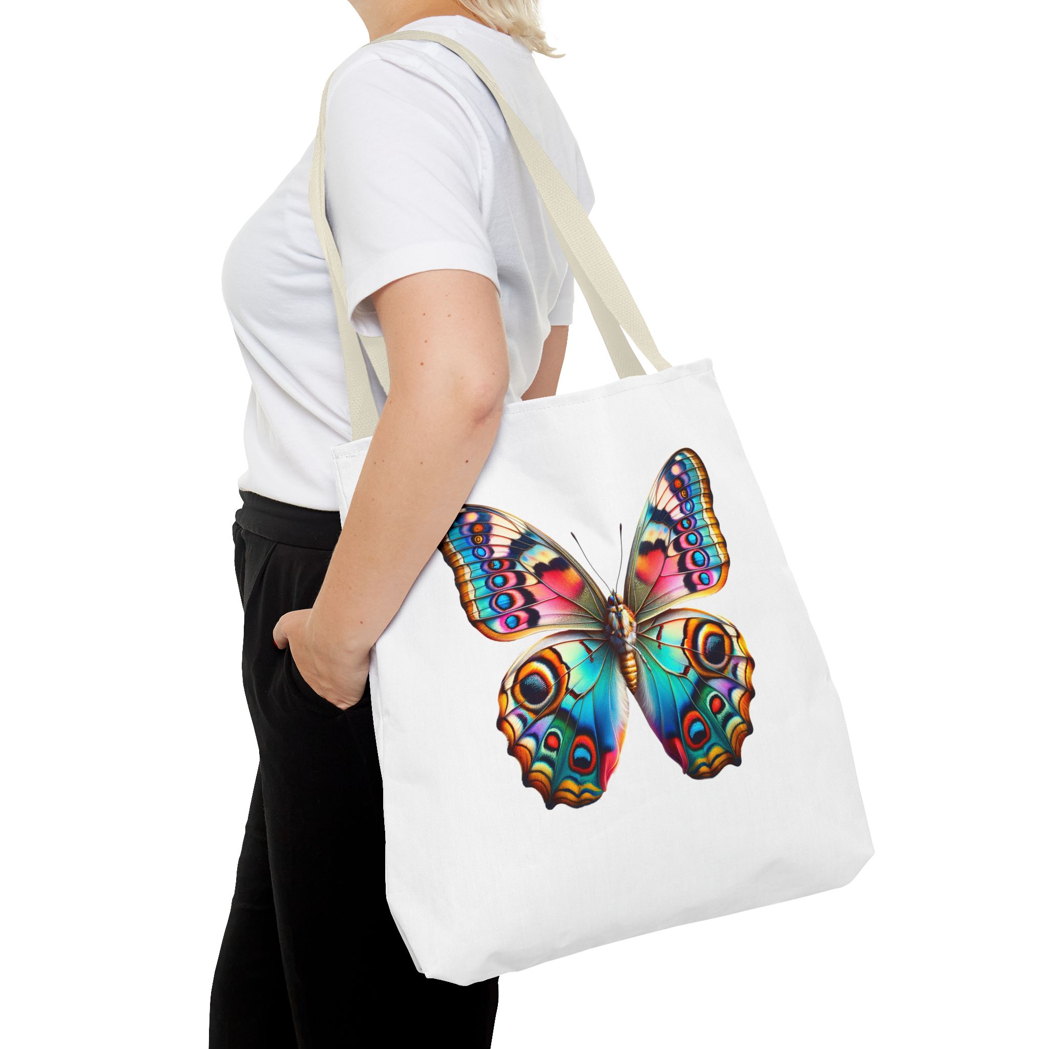 Butterfly canvas tote bag nature cute tote bag cool shoulder bag gift for her nature butterfly premium purse - Image 24