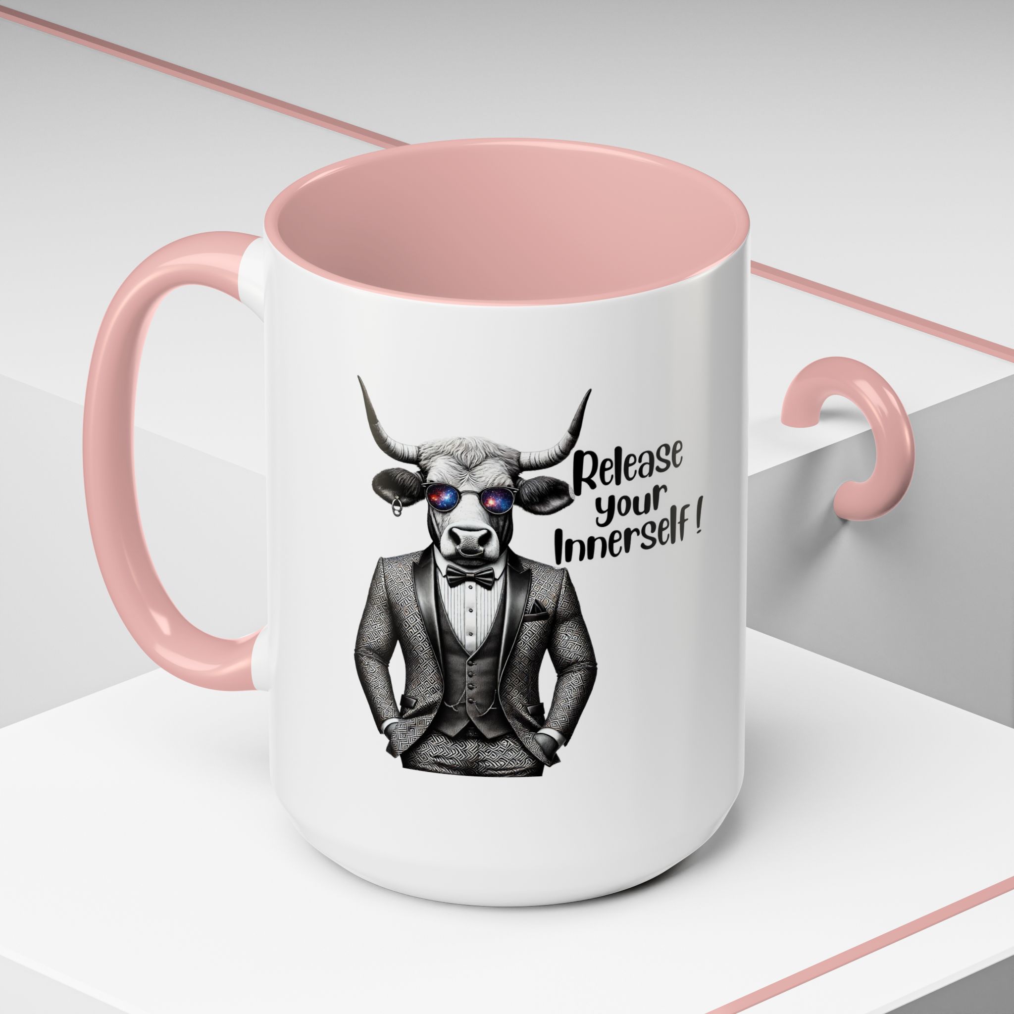 Coffee mug funny motivational gift for her cute cup tea lover cool boho mug office accessory self confidence design bull – Image 28