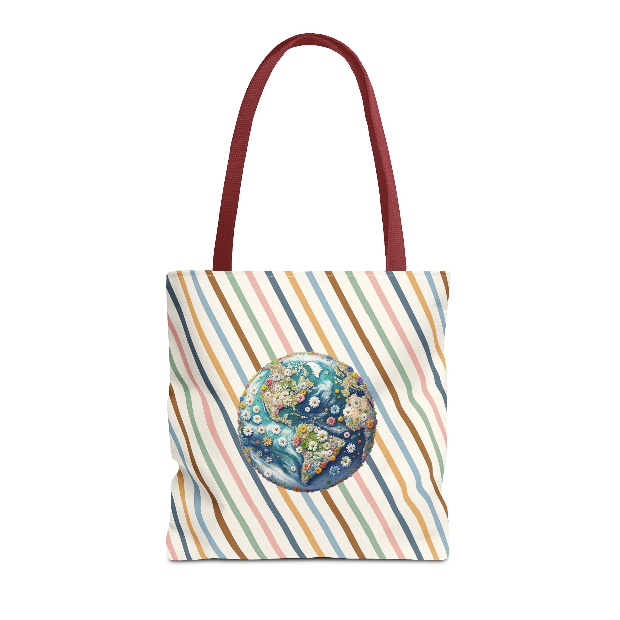Floral Planet canvas tote bag ecology cute tote bag vintage bag perfect for nature lovers and shoulder bag gift for her - Image 9