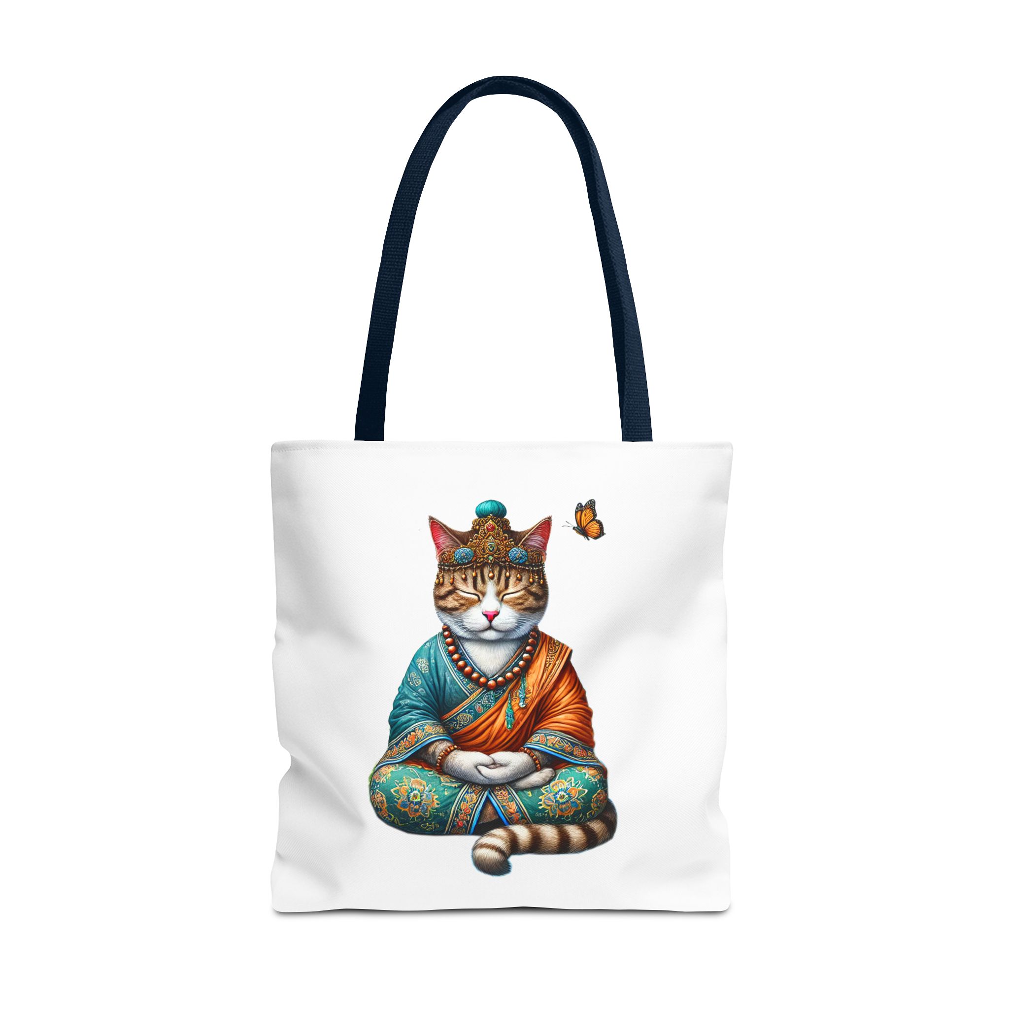 Canvas Tote bag Cat meditation handbag yoga bag vintage buddha mindfulness purse - Image 29