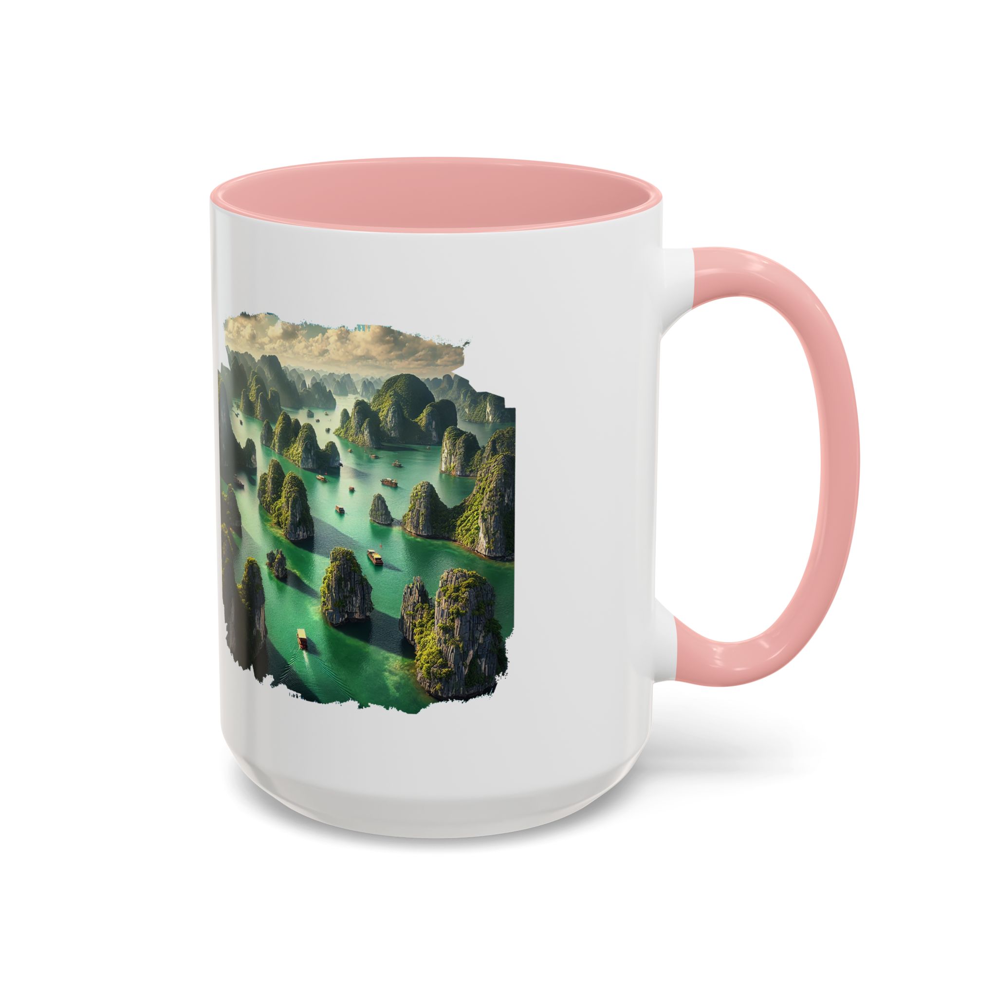 Boho mug landscape vietnam boho office mug ha long bay print nature cool gift coffee lover tea accessory unique cup – Image 29