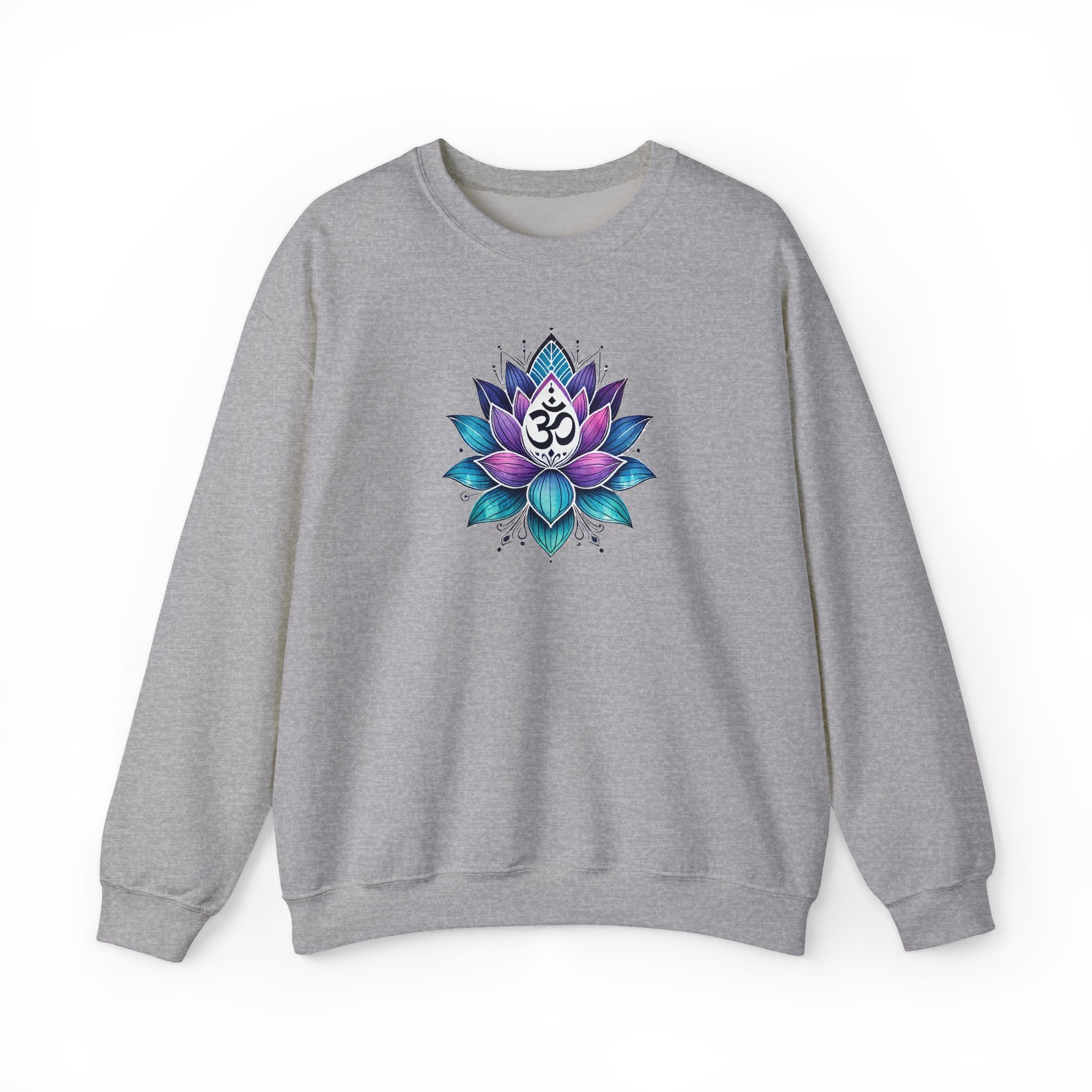 Boho sweattshirt mindfulness graphic sweater lotus flower yoga clothing gift meditation shirt cute apparel comfy outfit unique visual