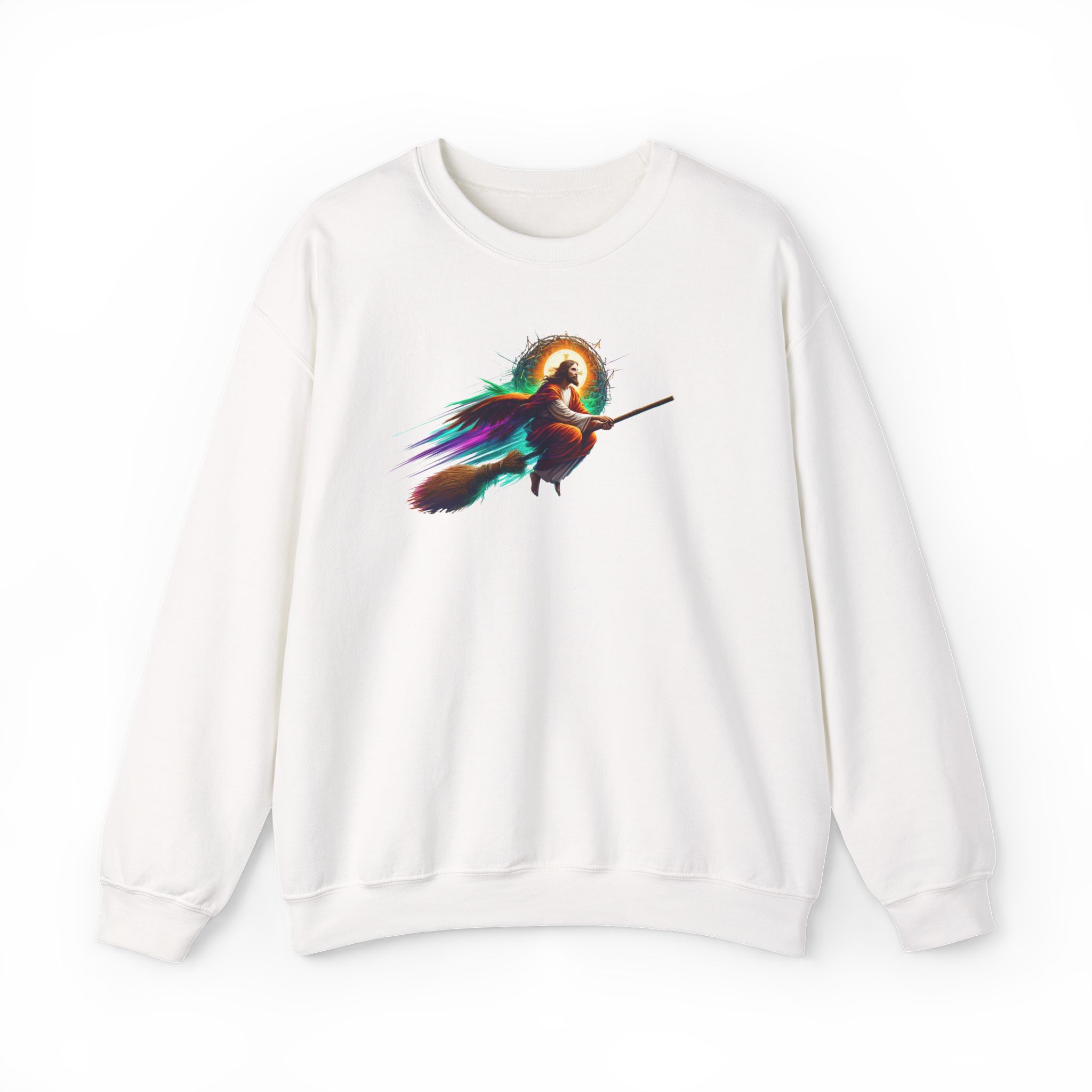 Virgin Mary sweatshirt – Ironic sweater – Sarcastic catholic print gothic funny - Image 4